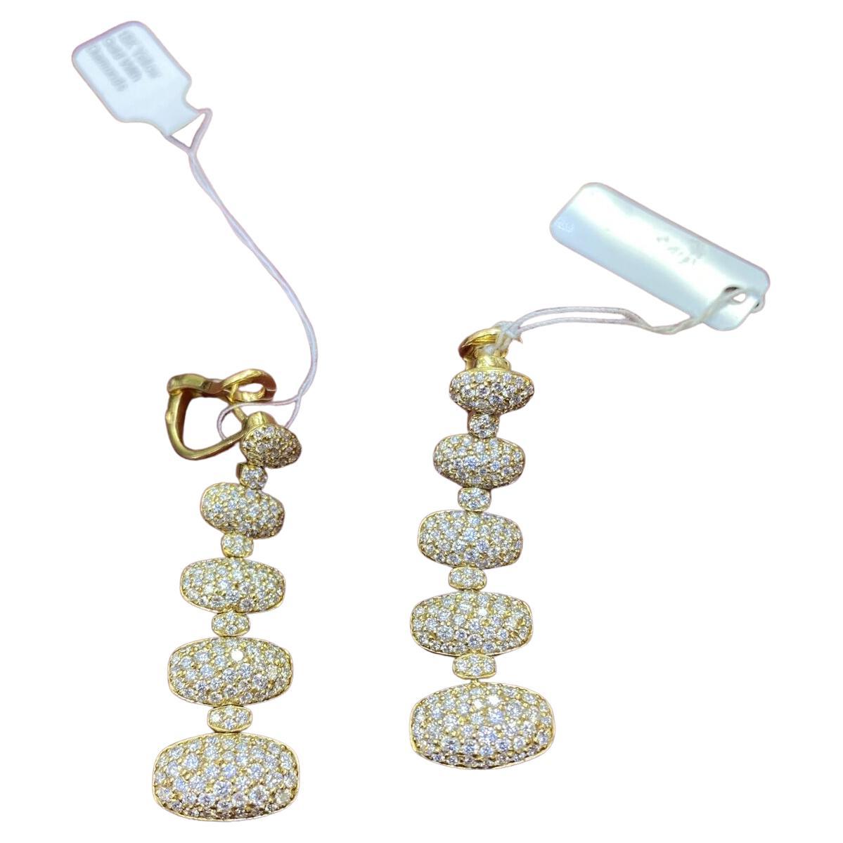 de GRISOGONO Yellow Gold White Diamonds Earrings