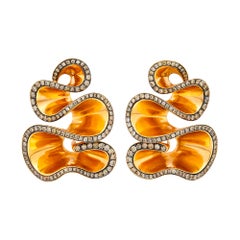 De Grisogono Zigana Diamond Rose Gold Earrings