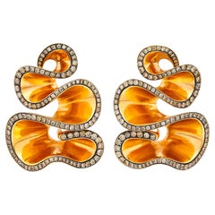 Pendientes de oro rosa con diamantes Zigana de Grisogono