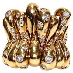 De Grissogono Diamond Ring 18K Yellow