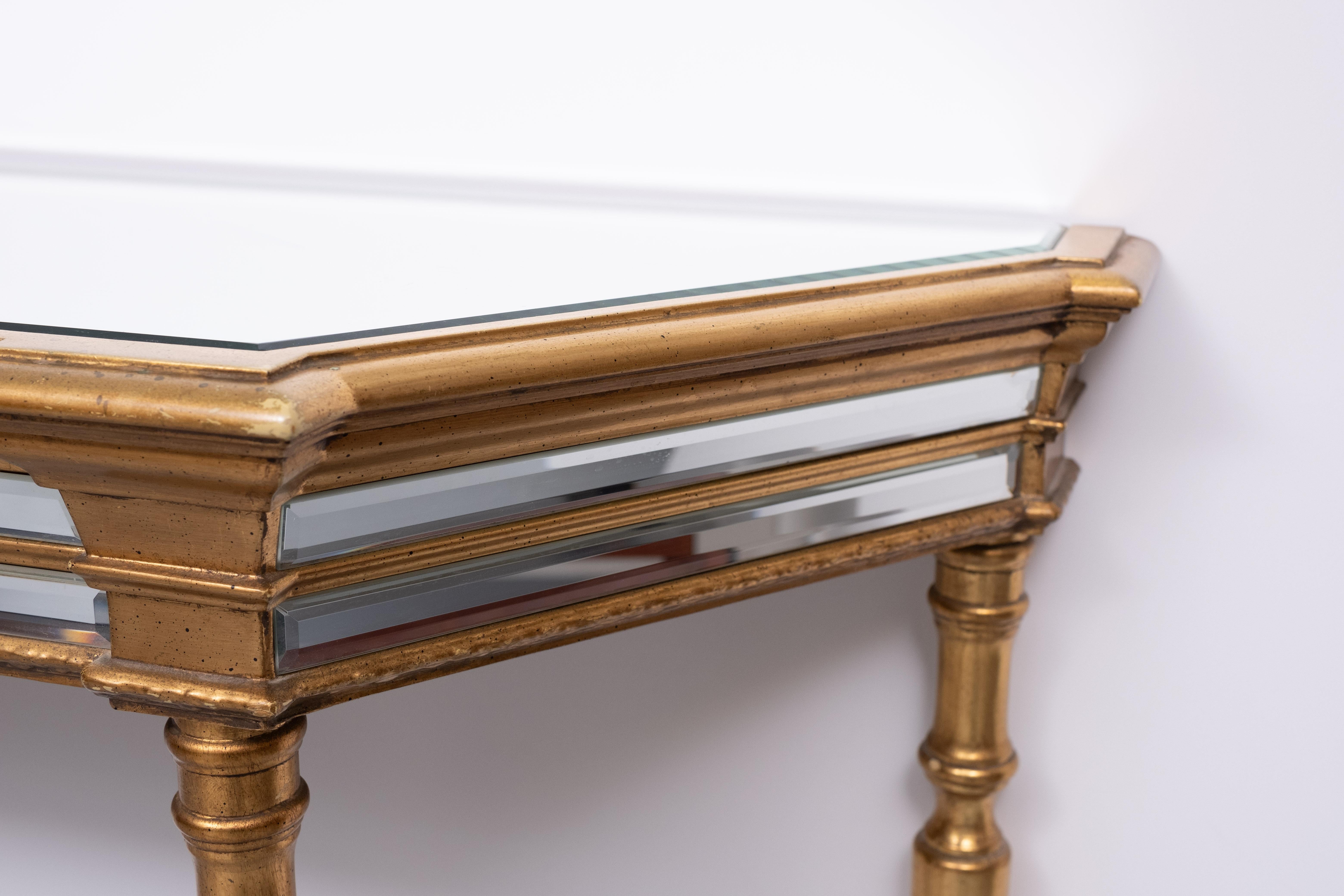 De Knudt   Mirror Console Table Hollywood Regency  Belgian 1970s For Sale 5