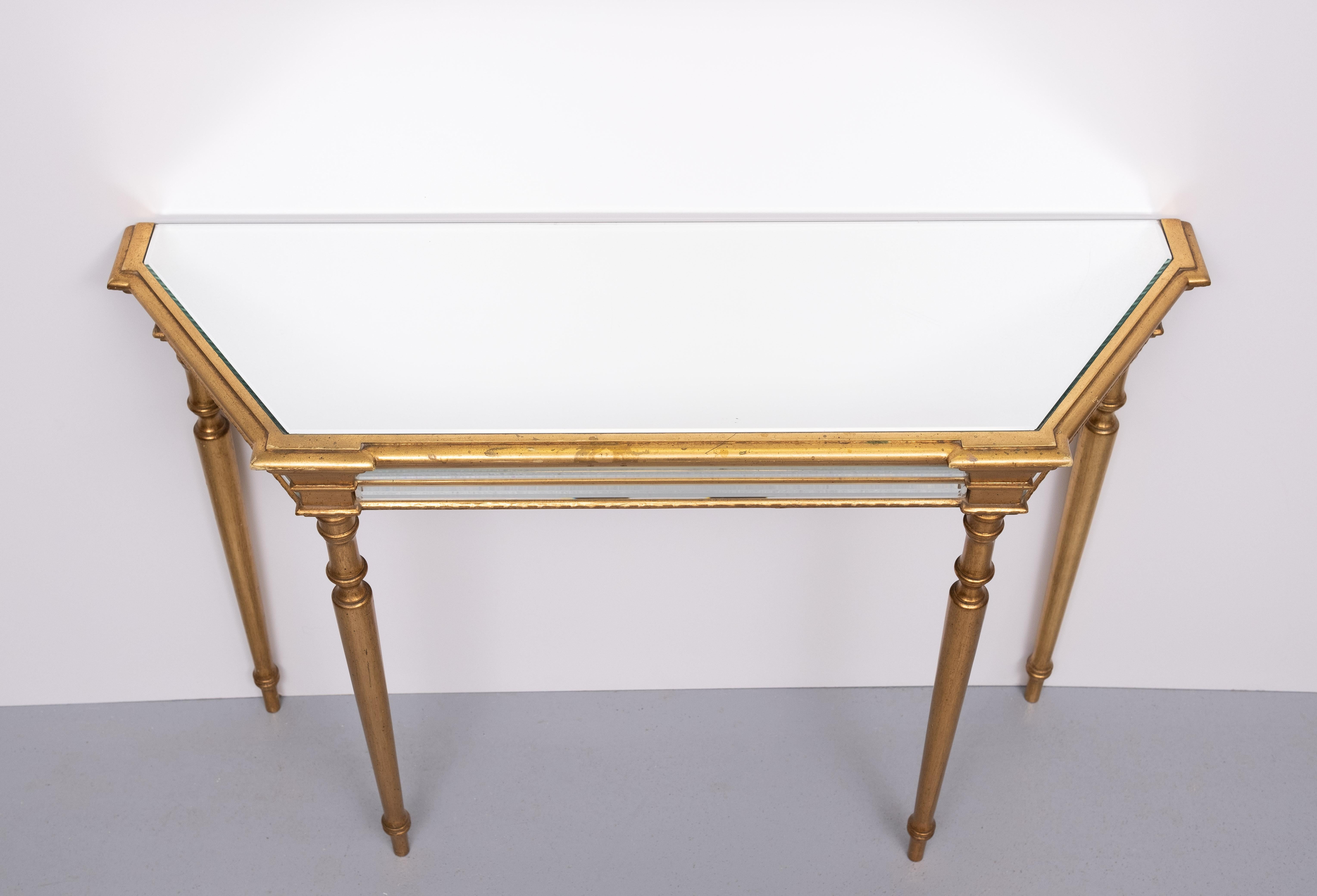 De Knudt   Mirror Console Table Hollywood Regency  Belgian 1970s For Sale 7