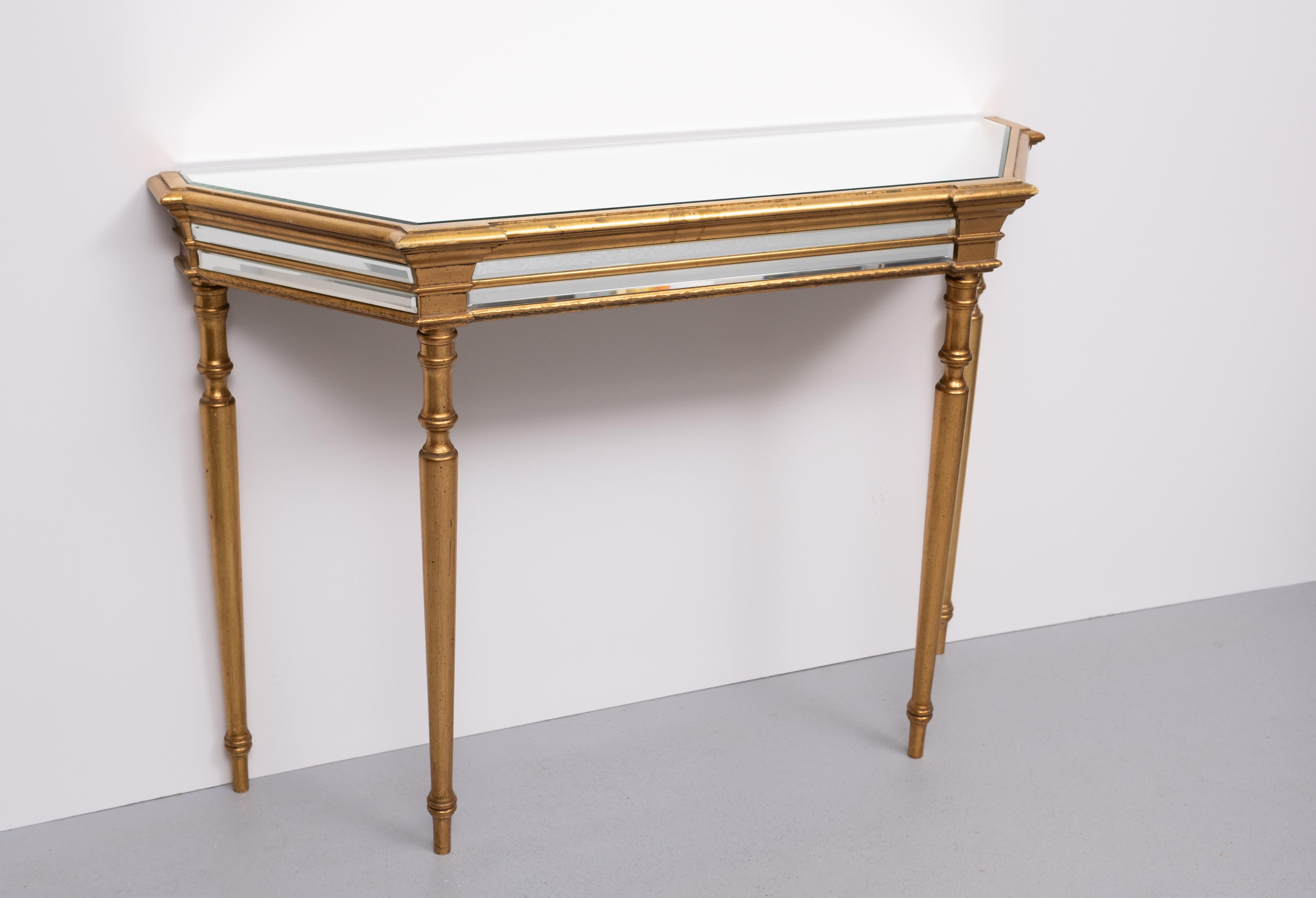 De Knudt   Mirror Console Table Hollywood Regency  Belgian 1970s In Good Condition For Sale In Den Haag, NL