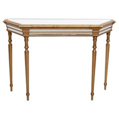 De Knudt   Mirror Console Table Hollywood Regency  Belgian 1970s