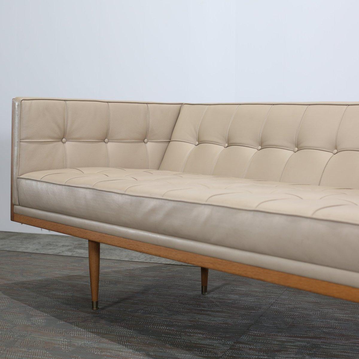 Modern De La Espada Leather Box Sofa by Autoban For Sale