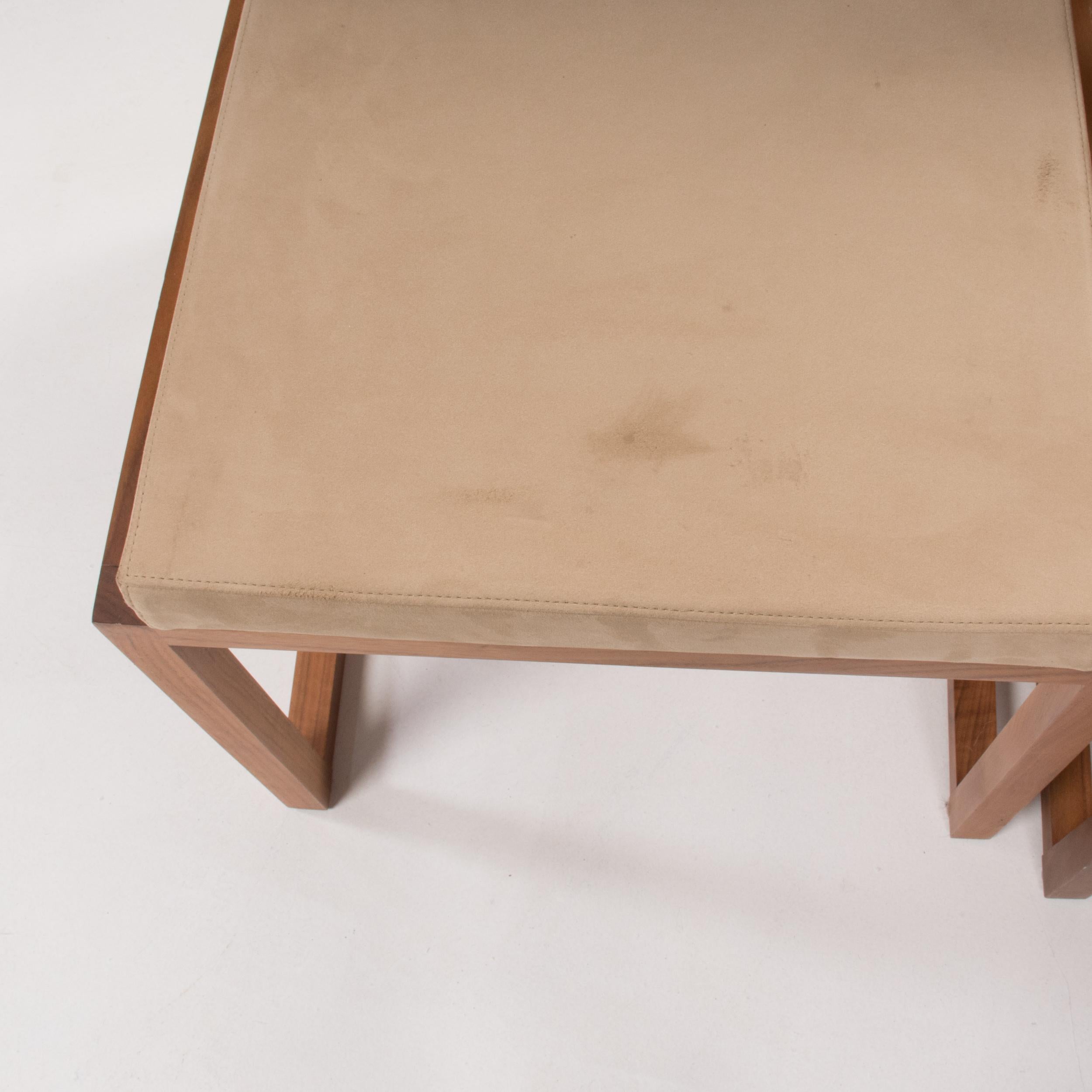 De La Espada Oiled Walnut 133 Compact Dining Chair, Set of 6 7