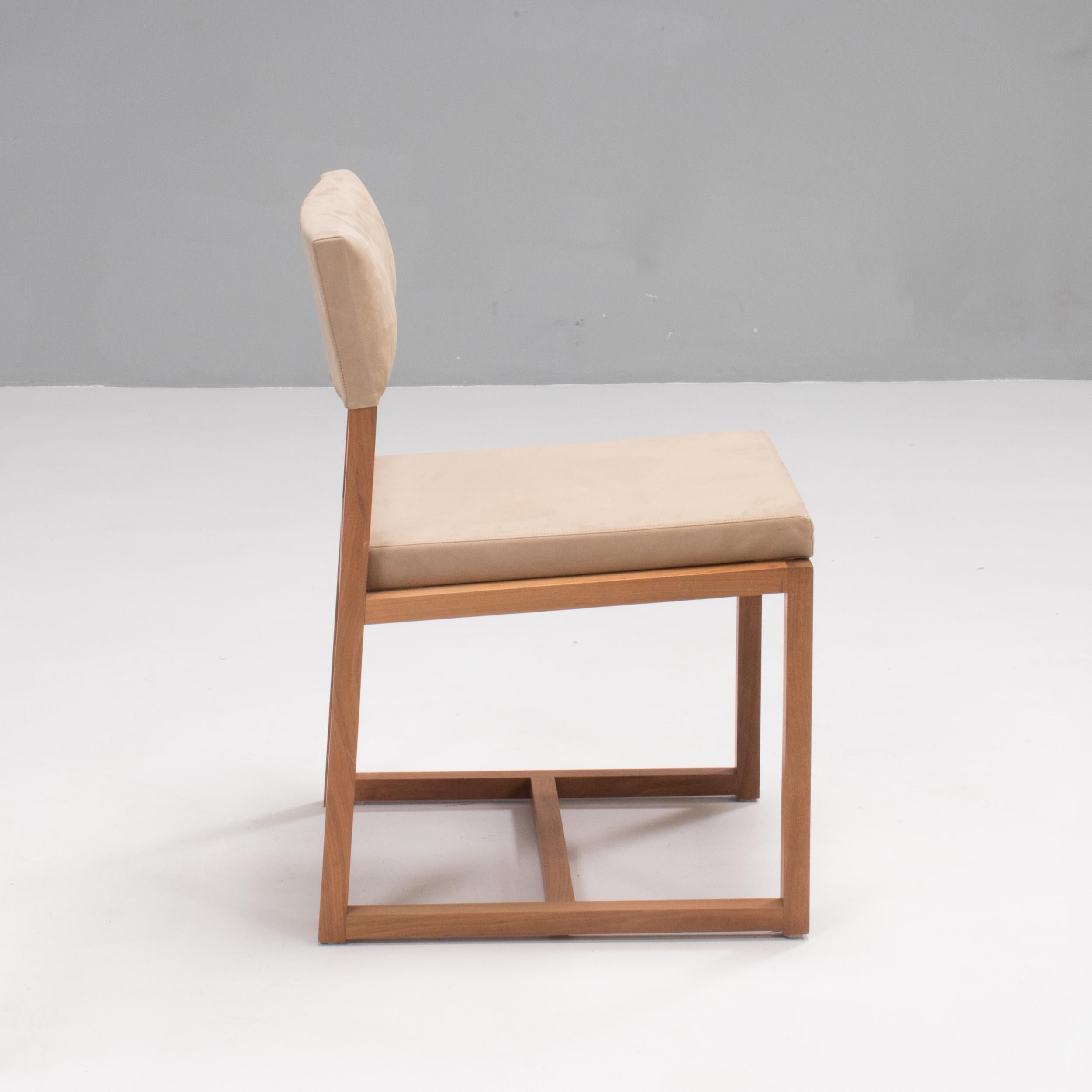 De La Espada Oiled Walnut 133 Compact Dining Chair, Set of 6 In Good Condition In London, GB