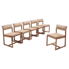 De La Espada Oiled Walnut 133 Compact Dining Chair, Set of 6