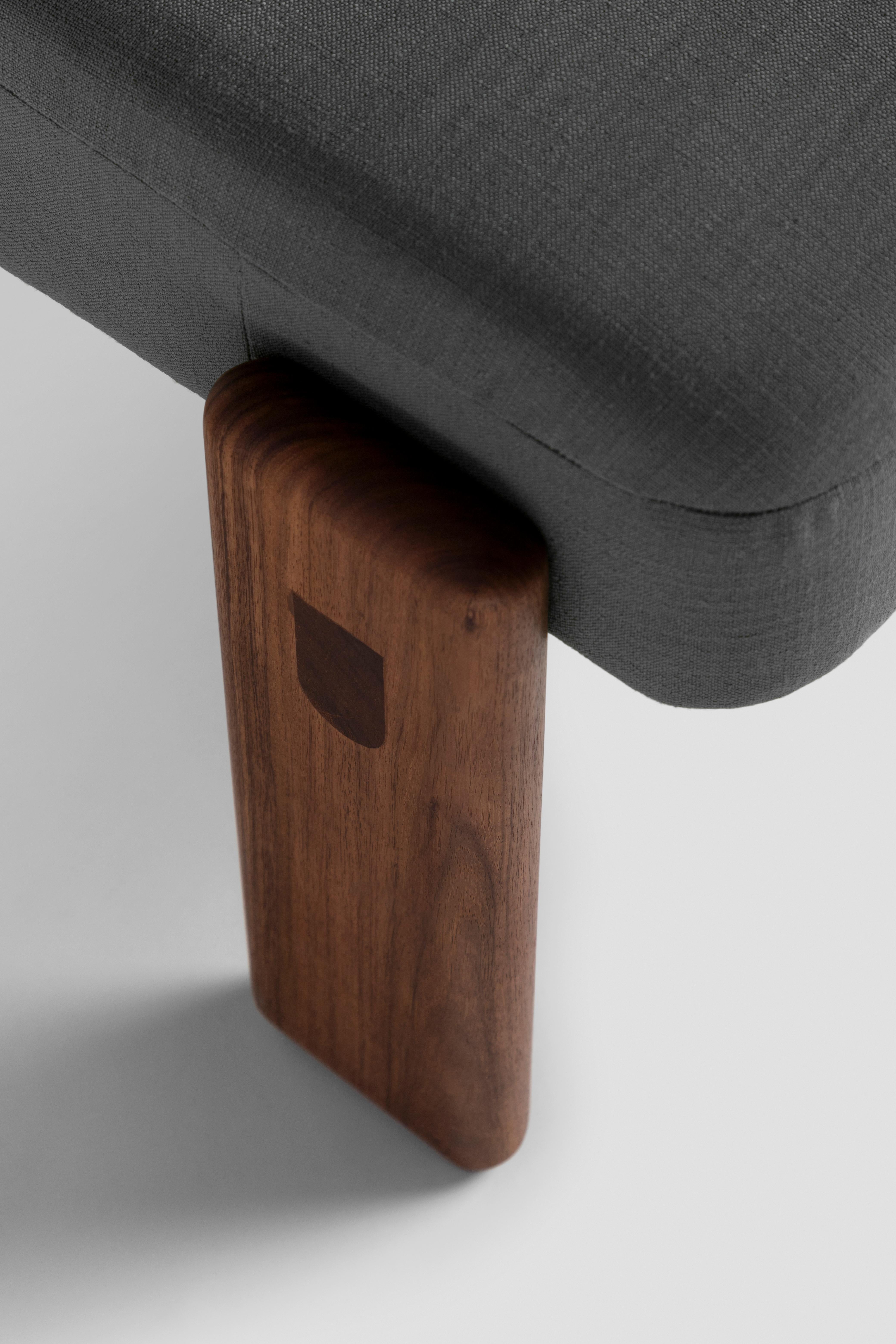 Chaise de salle à manger De la Paz Bois massif, Design/One contemporain mexicain en vente 2