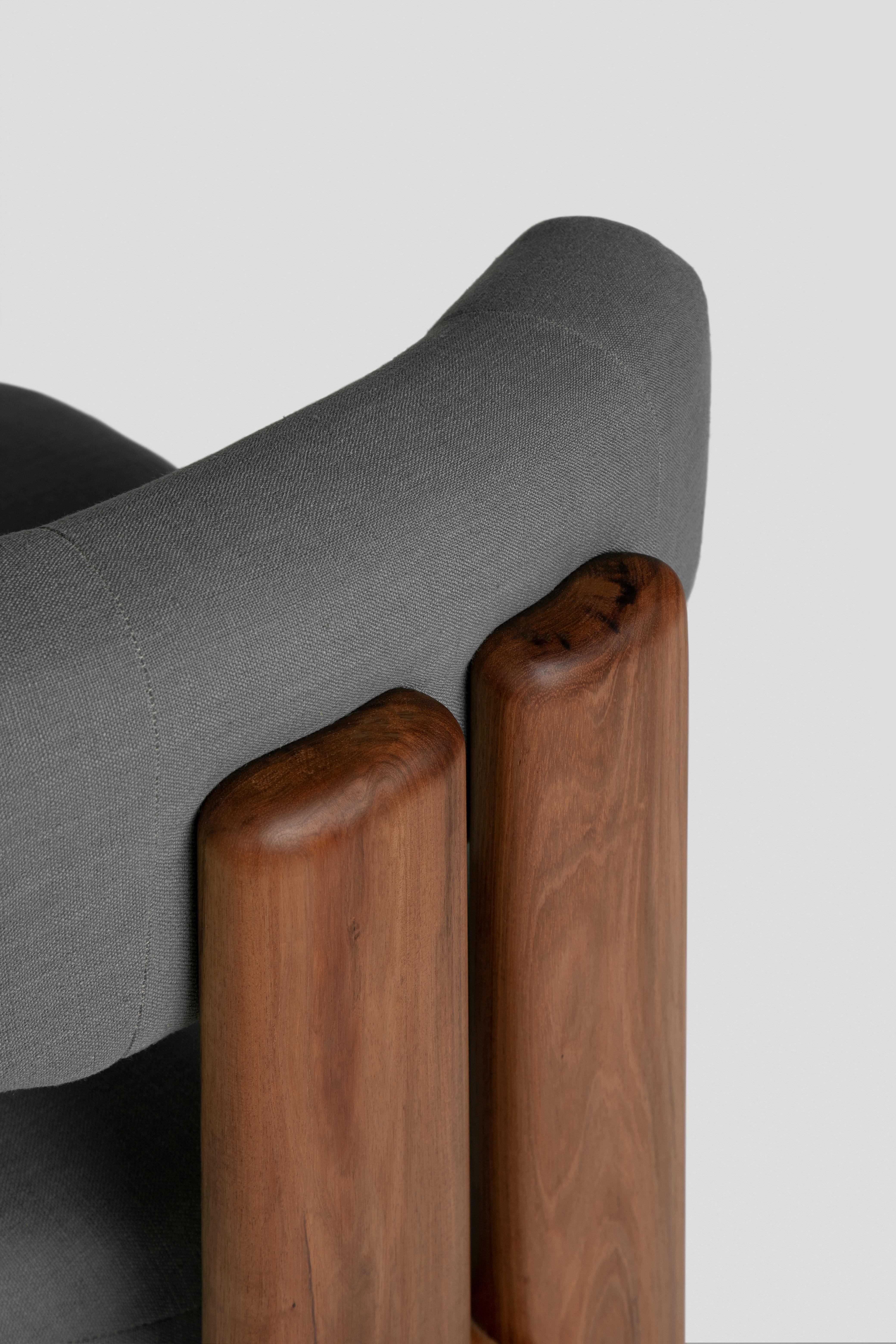 Moderne Chaise de salle à manger De la Paz Bois massif, Design/One contemporain mexicain en vente