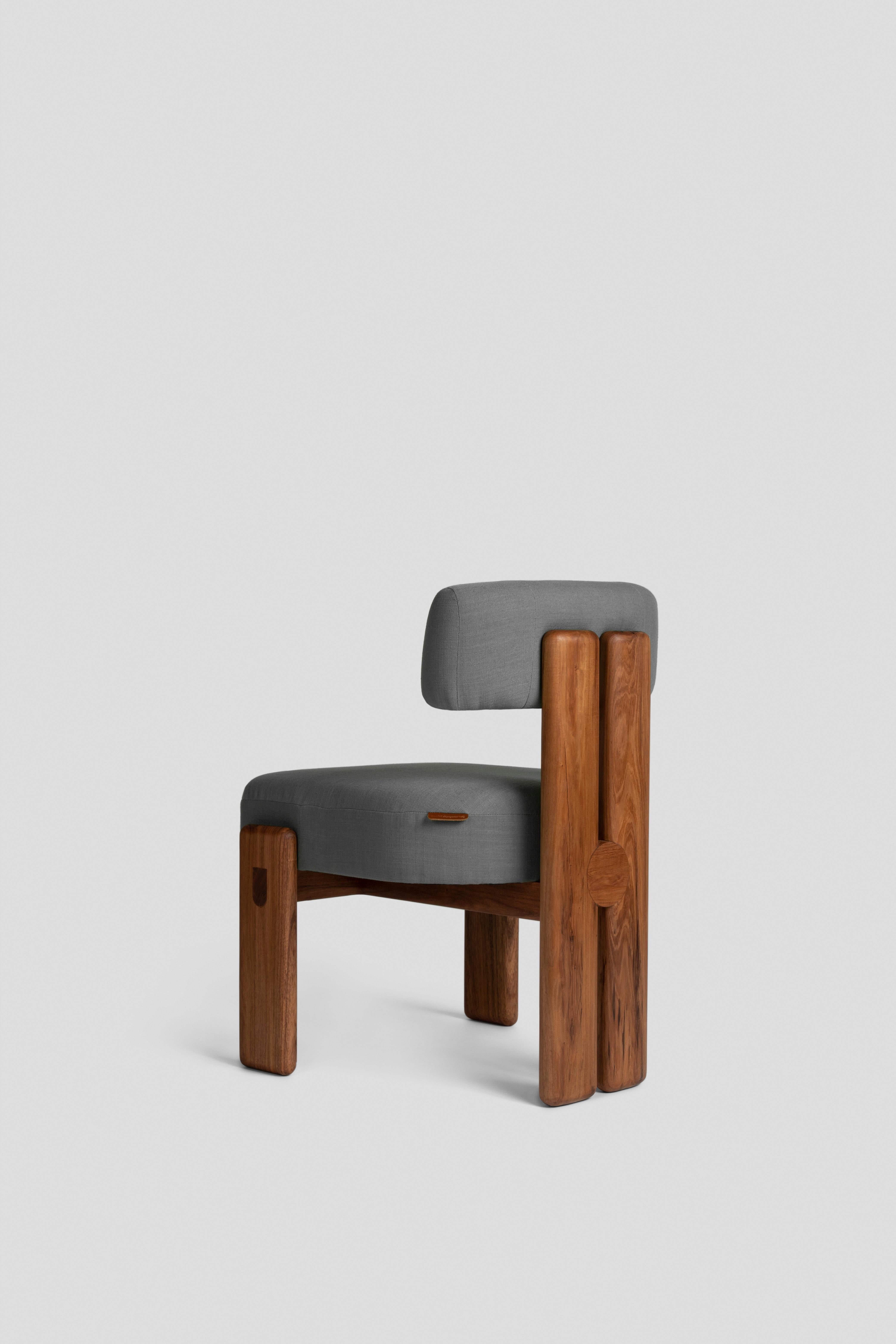 De la Paz Dining Chair Solid Wood, Contemporary Mexican Design In New Condition For Sale In Mexico City, MX