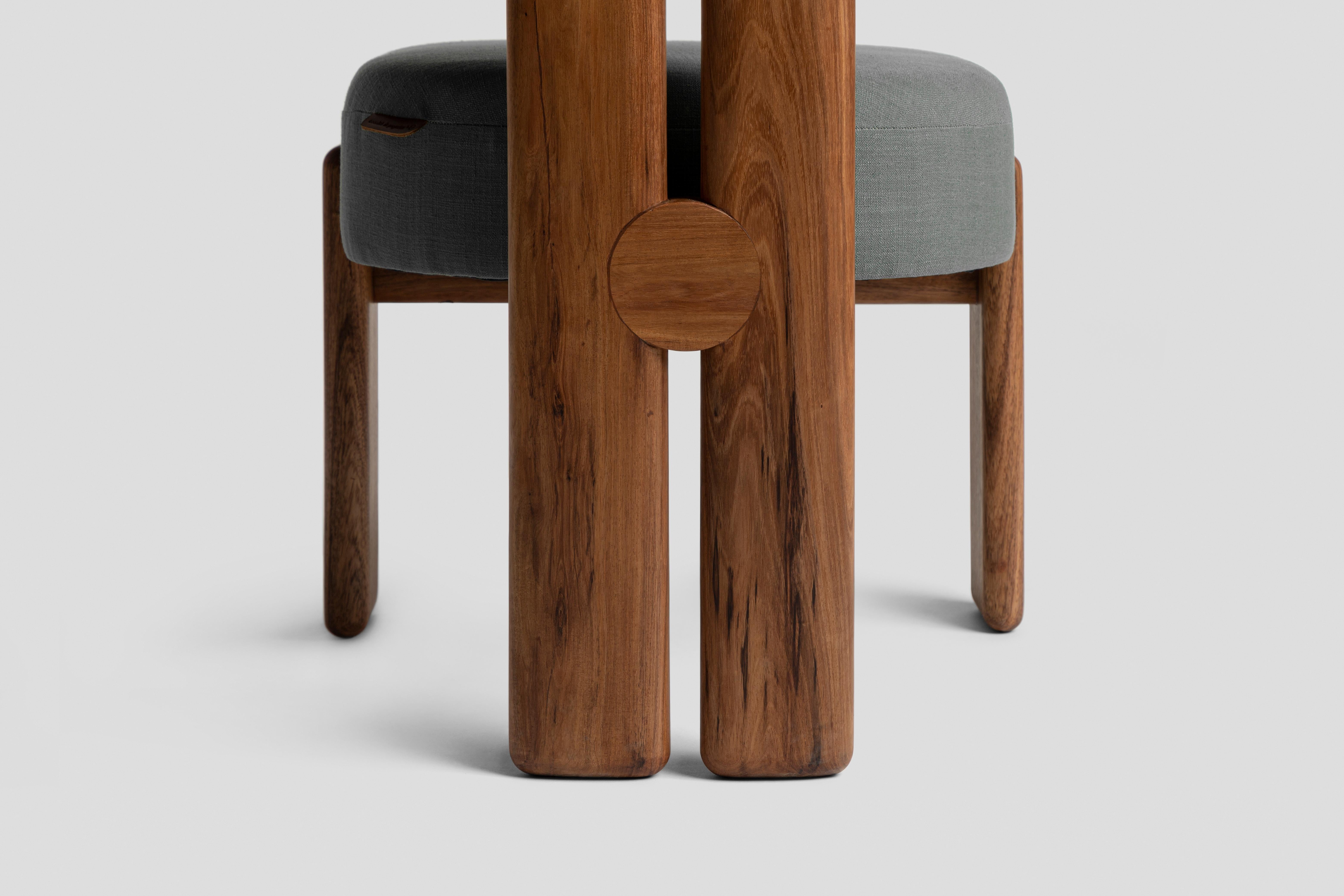 De la Paz Dining Chair Solid Wood, Contemporary Mexican Design For Sale 2