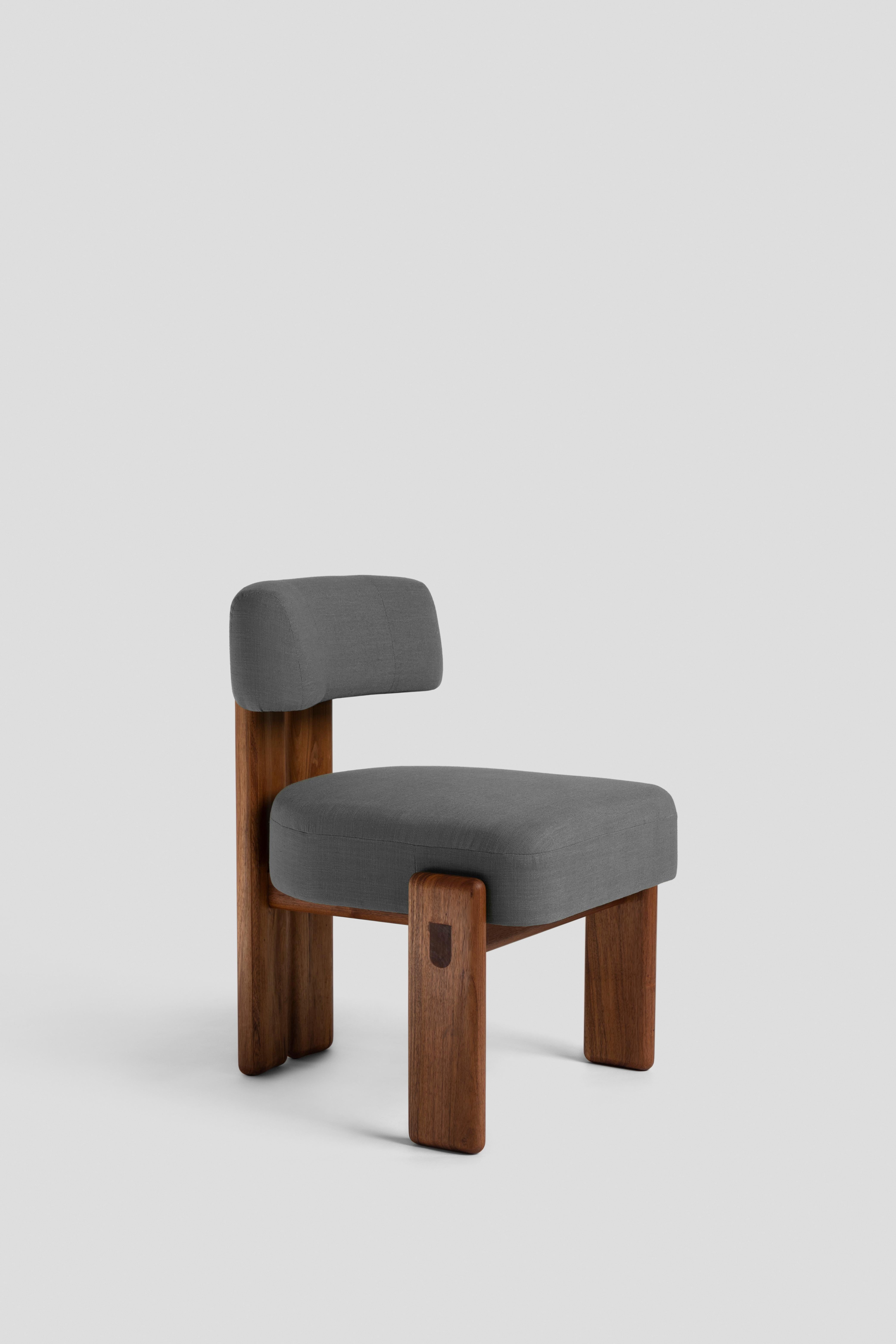 De la Paz Dining Chair Solid Wood, Contemporary Mexican Design For Sale 3