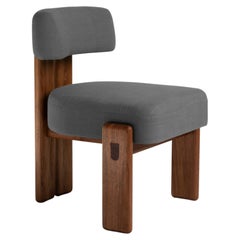 Customizable Modern Dining Chair de la Paz, Solid wood and upholstery. 