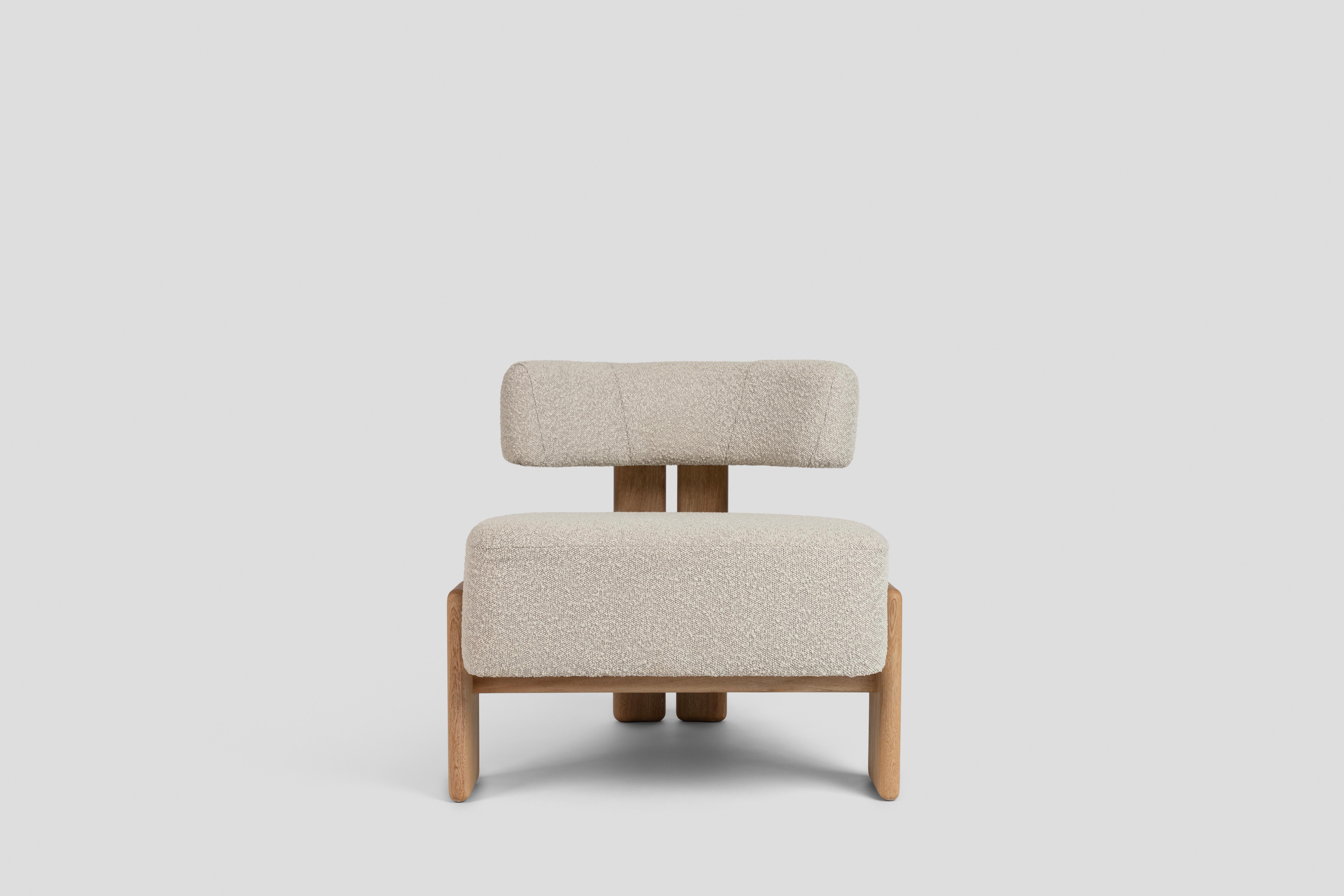 De la Paz Low Chair Solid Wood, Contemporary Mexican Design For Sale 4