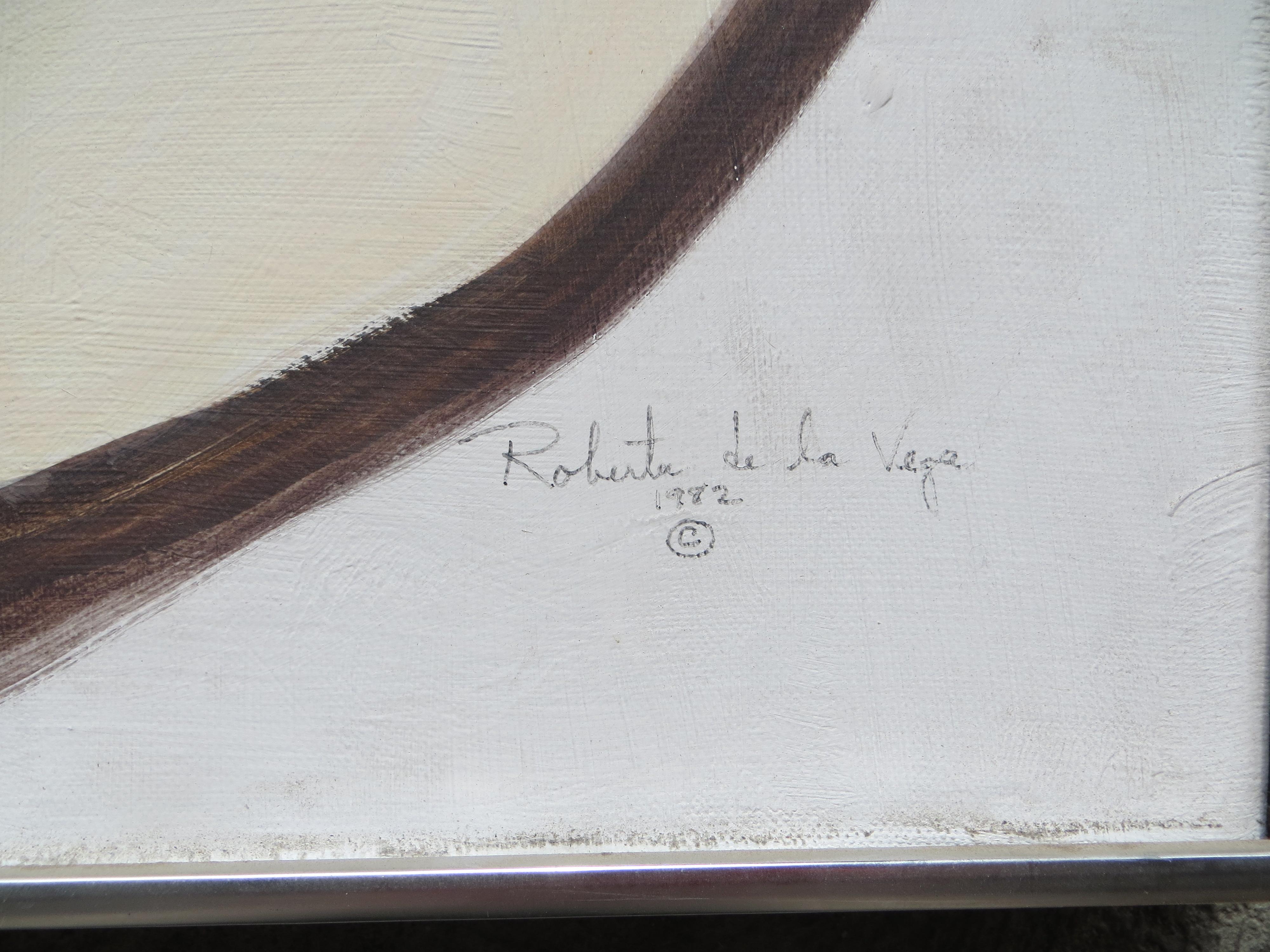 Donna nativa americana di Roberta De La Vega - Painting Contemporaneo di De la Vega Roberta
