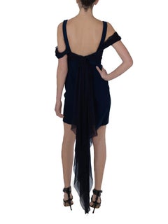 Blaues Cocktailkleid von Gianfranco Ferre, 1990er Jahre