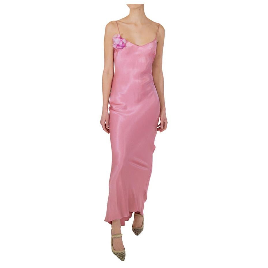 John Galliano Pink Bias-cut Slip Dress 1990s
