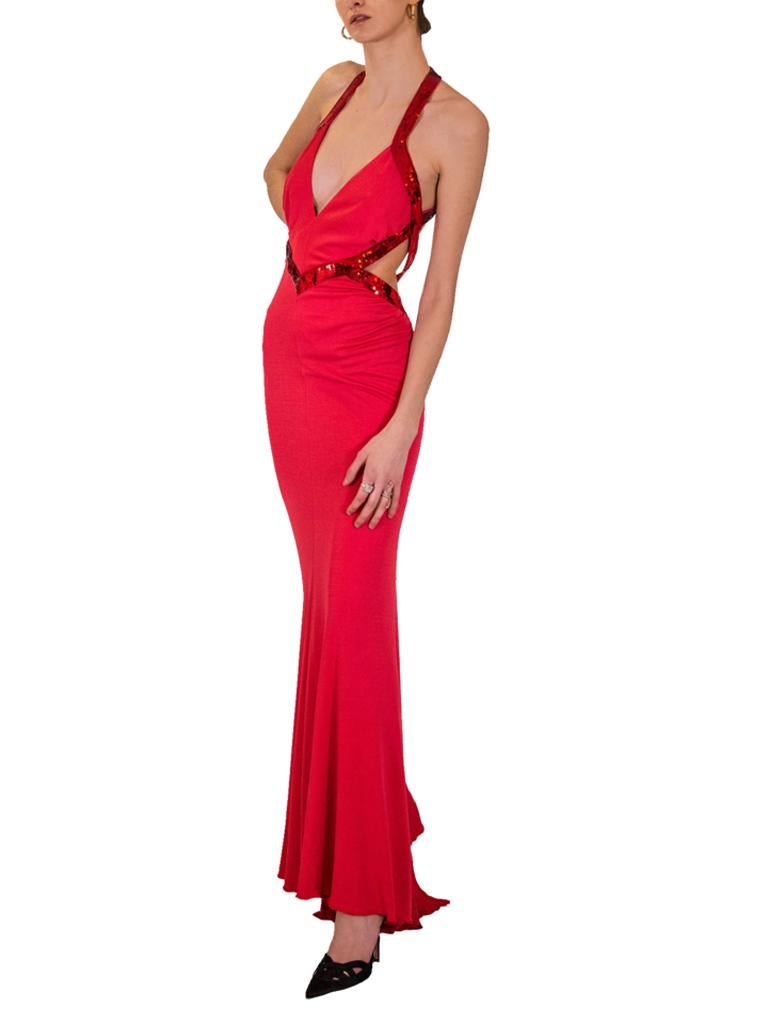 Red Cavalli Evening Dress 3