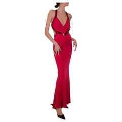 Vintage Red Cavalli Evening Dress