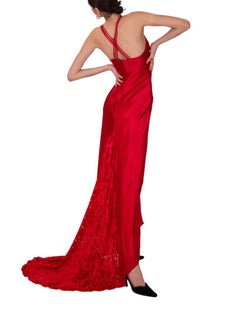 Valentino Red Slip Dress Early 1990s