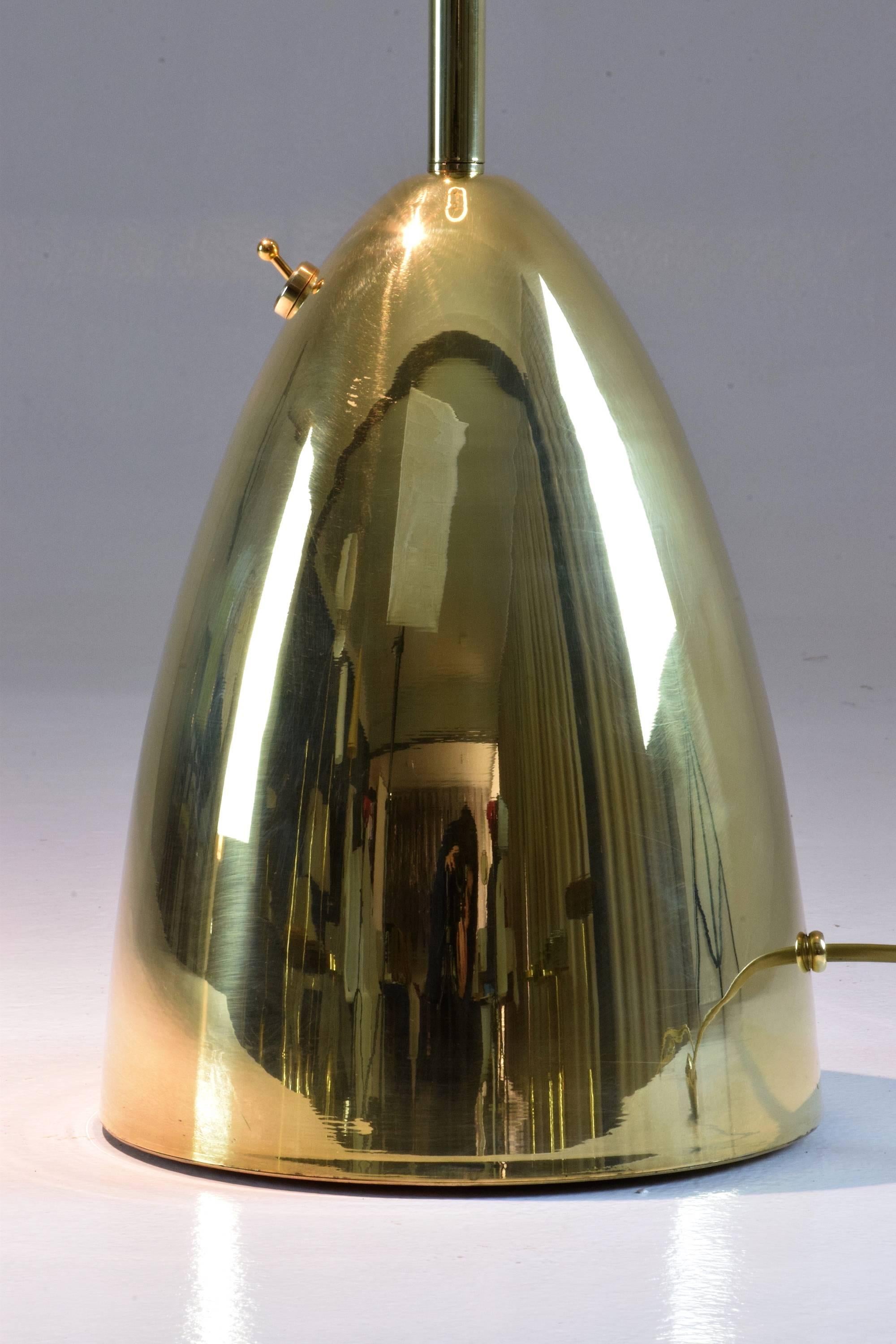 De-Light F1 Contemporary Double Light Brass Floor Lamp, Flow Collection For Sale 6