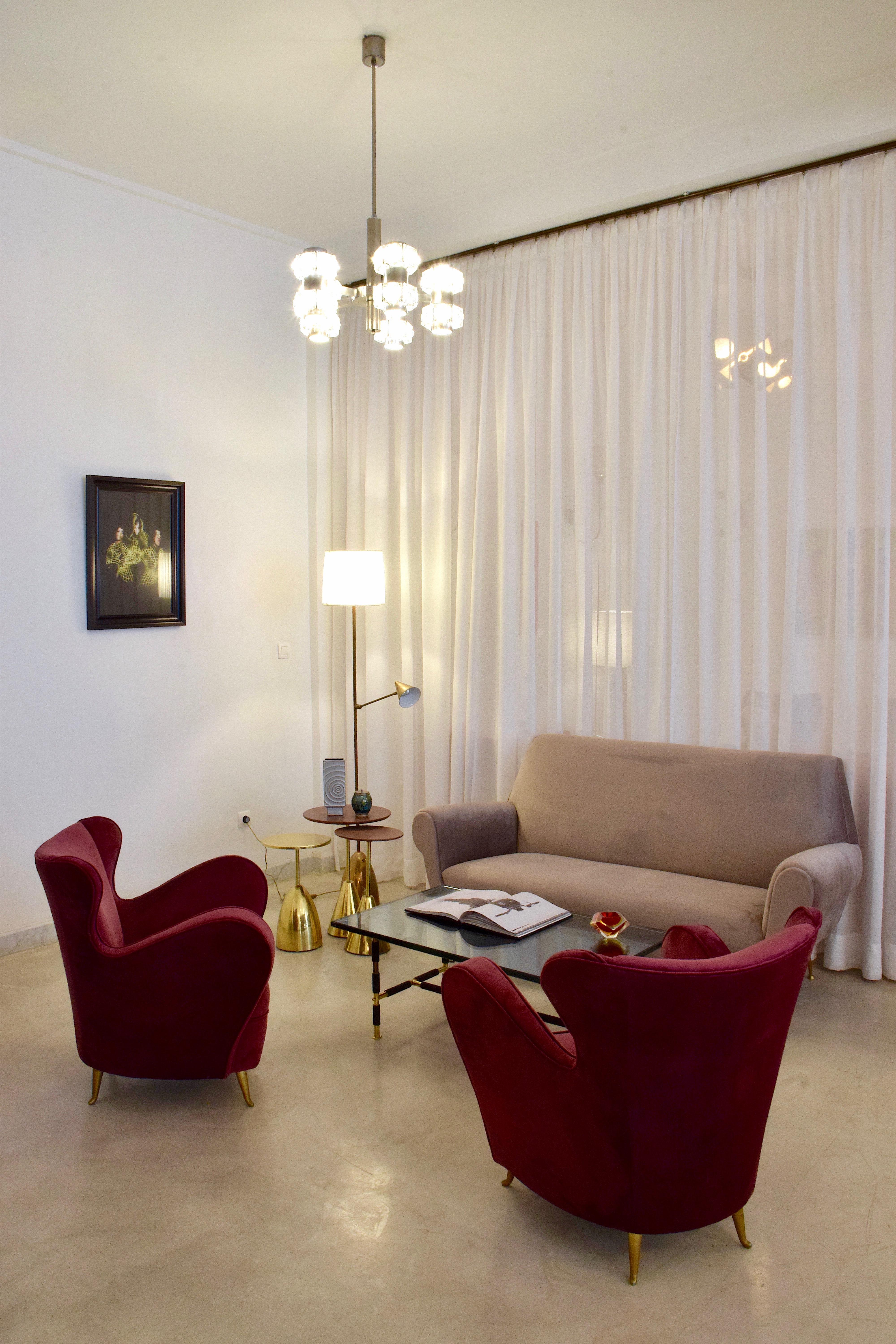 De-Light F1 Contemporary Double Light Brass Floor Lamp, Flow Collection For Sale 9