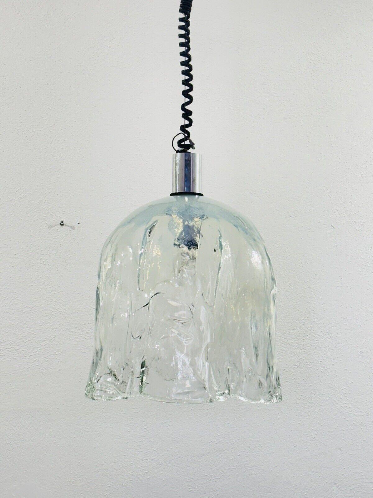 De Majo Suspension Lamp In Murano Glass 1970's Design Modernism.

Structure made entirely of thick Murano glass weighing at least 20 kg.

The item is in good, conservative condition; there is no major cosmetic or structural defect to report, other