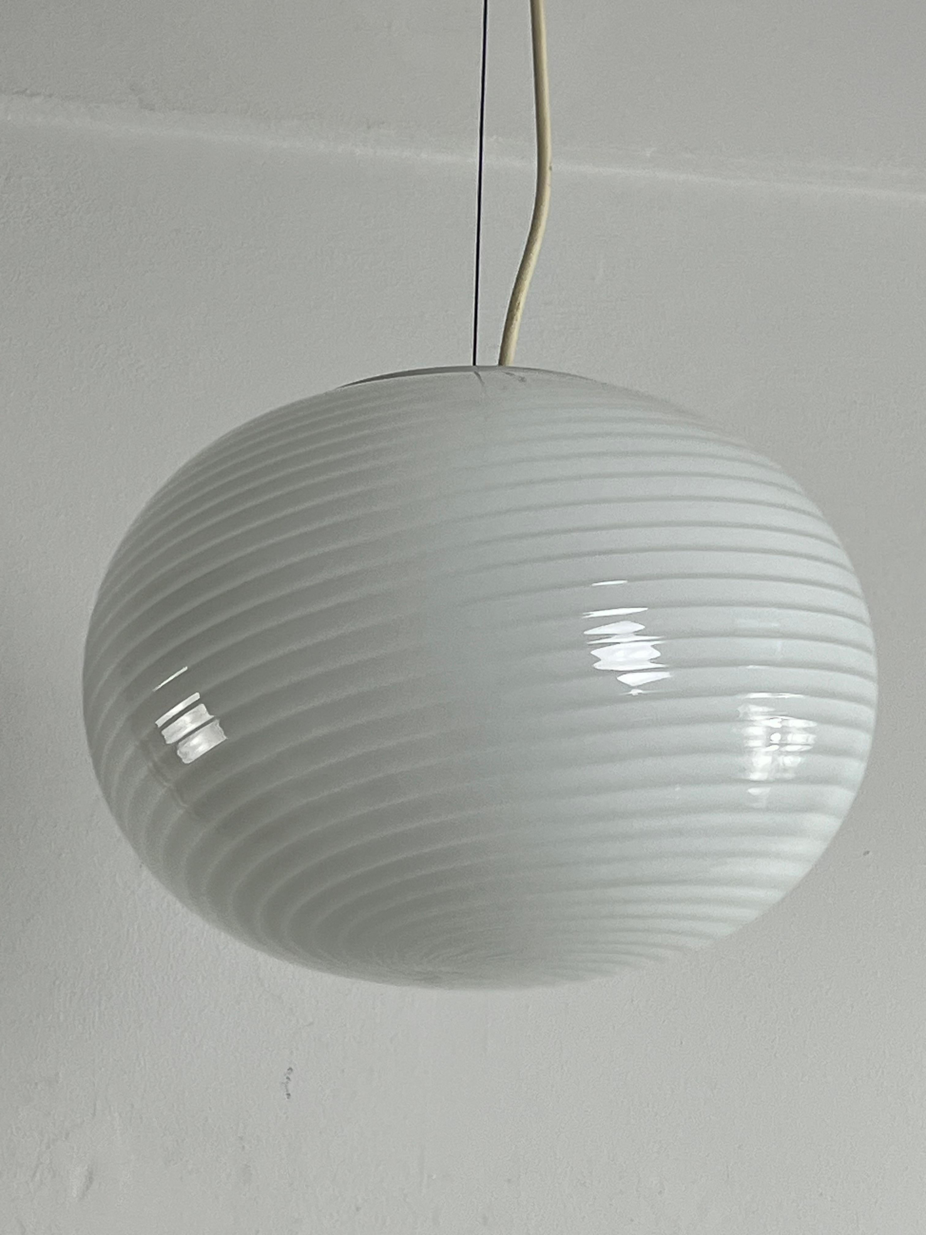 De Majo Murano Glass Spiral Pendant Lamp, 1960s For Sale 5