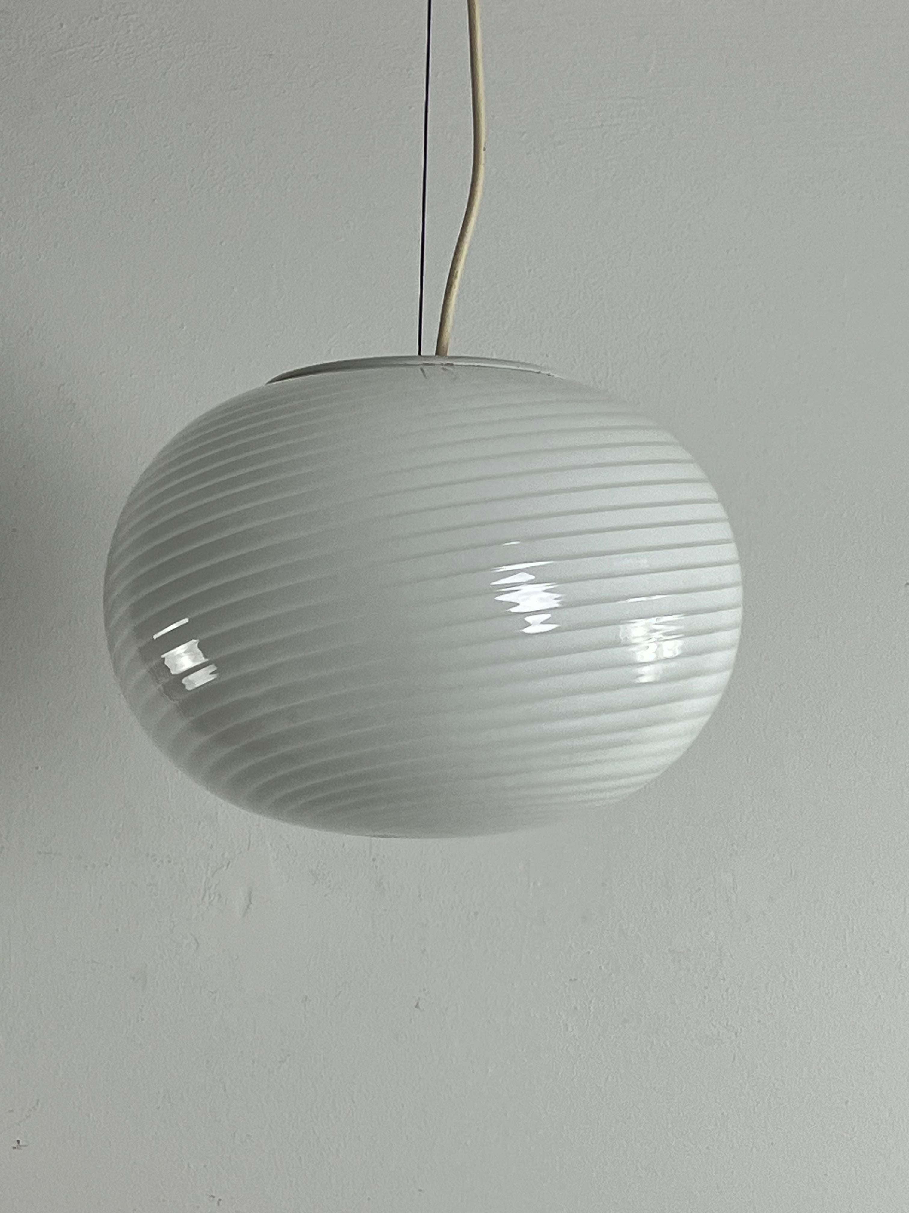 De Majo Murano Glass Spiral Pendant Lamp, 1960s For Sale 6