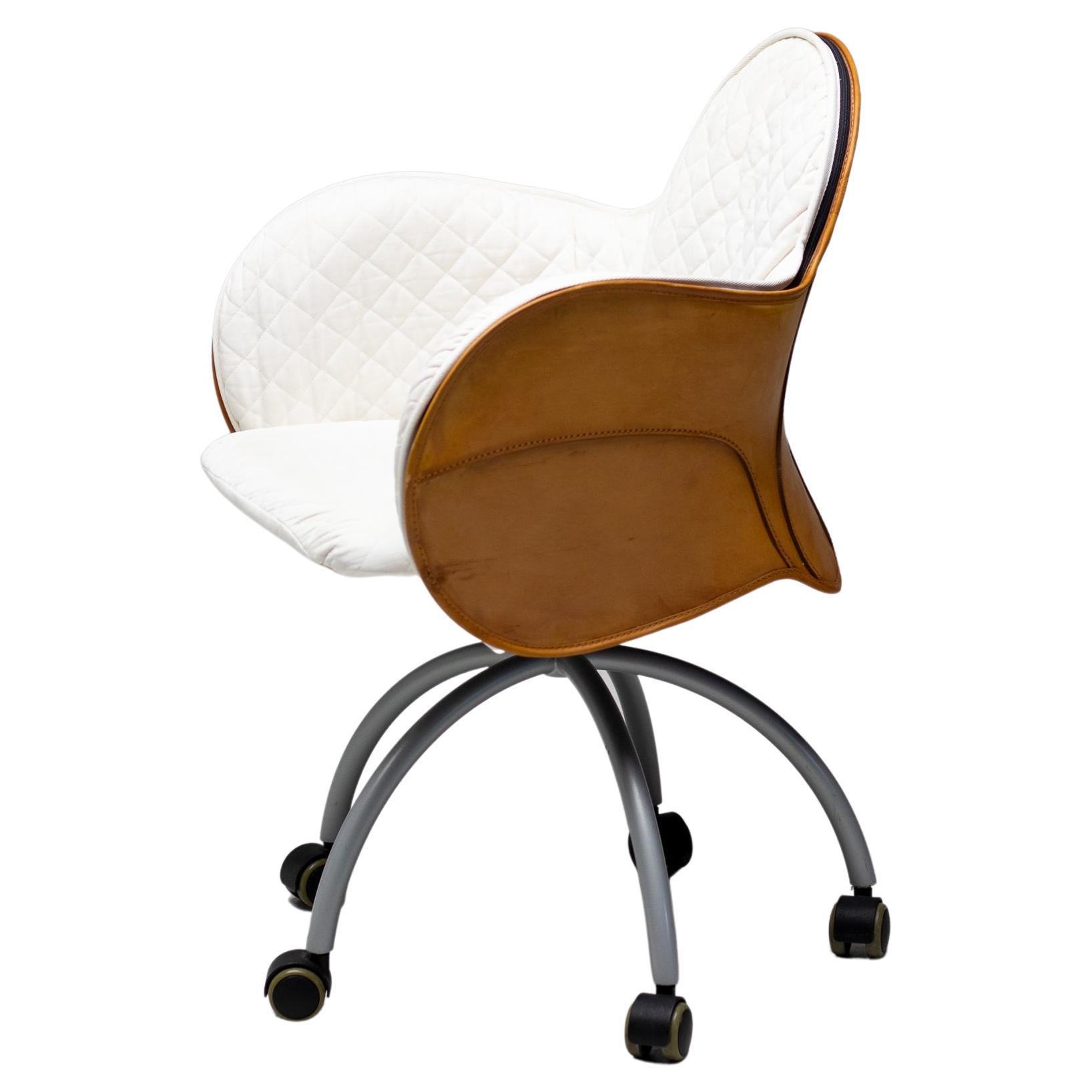 De Padova Incisa Chair in Saddle Leather For Sale