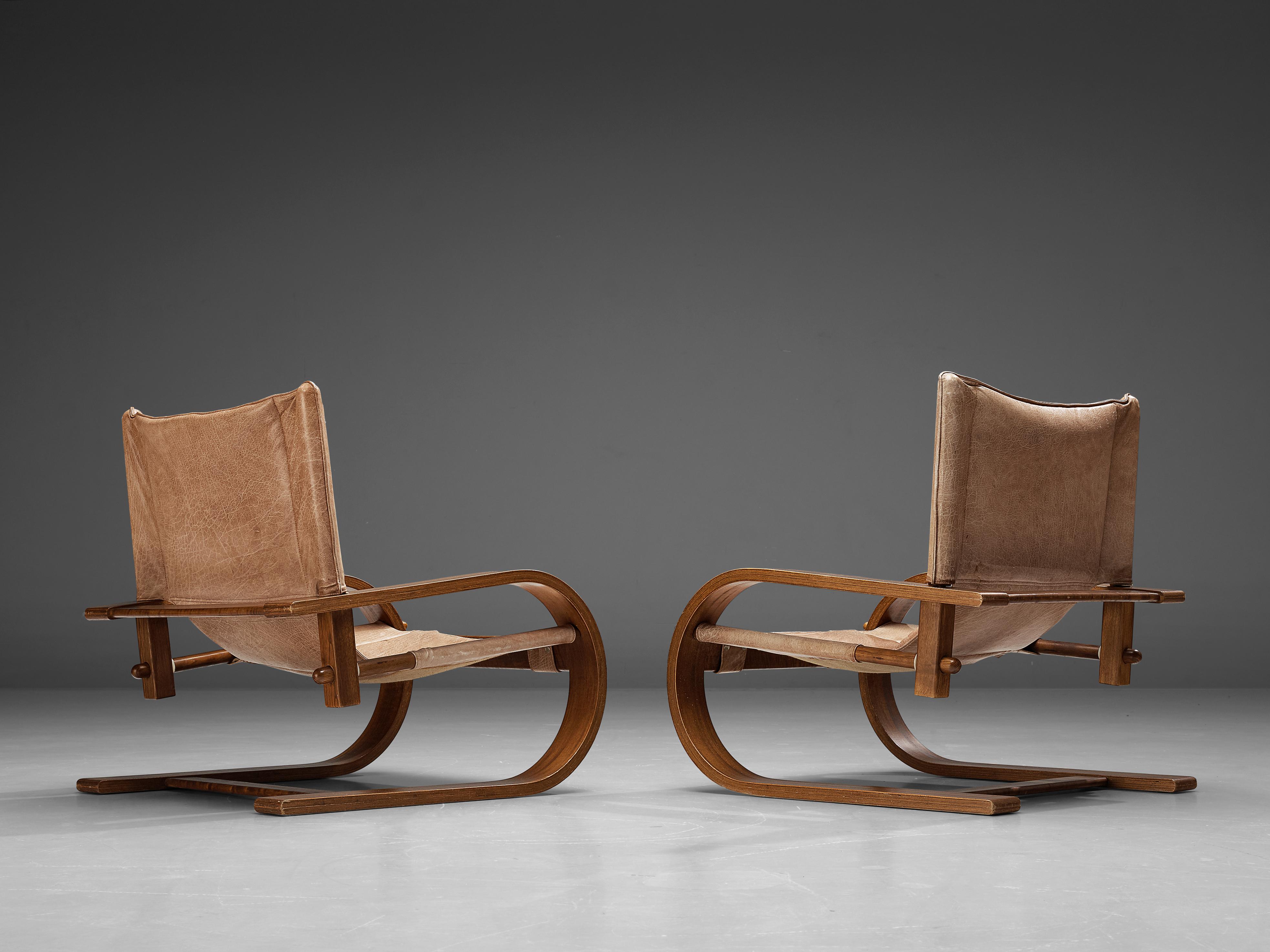 Italian De Pas, D'Urbino and Lomazzi for Poltronova 'Scacciapensieri' Lounge Chairs