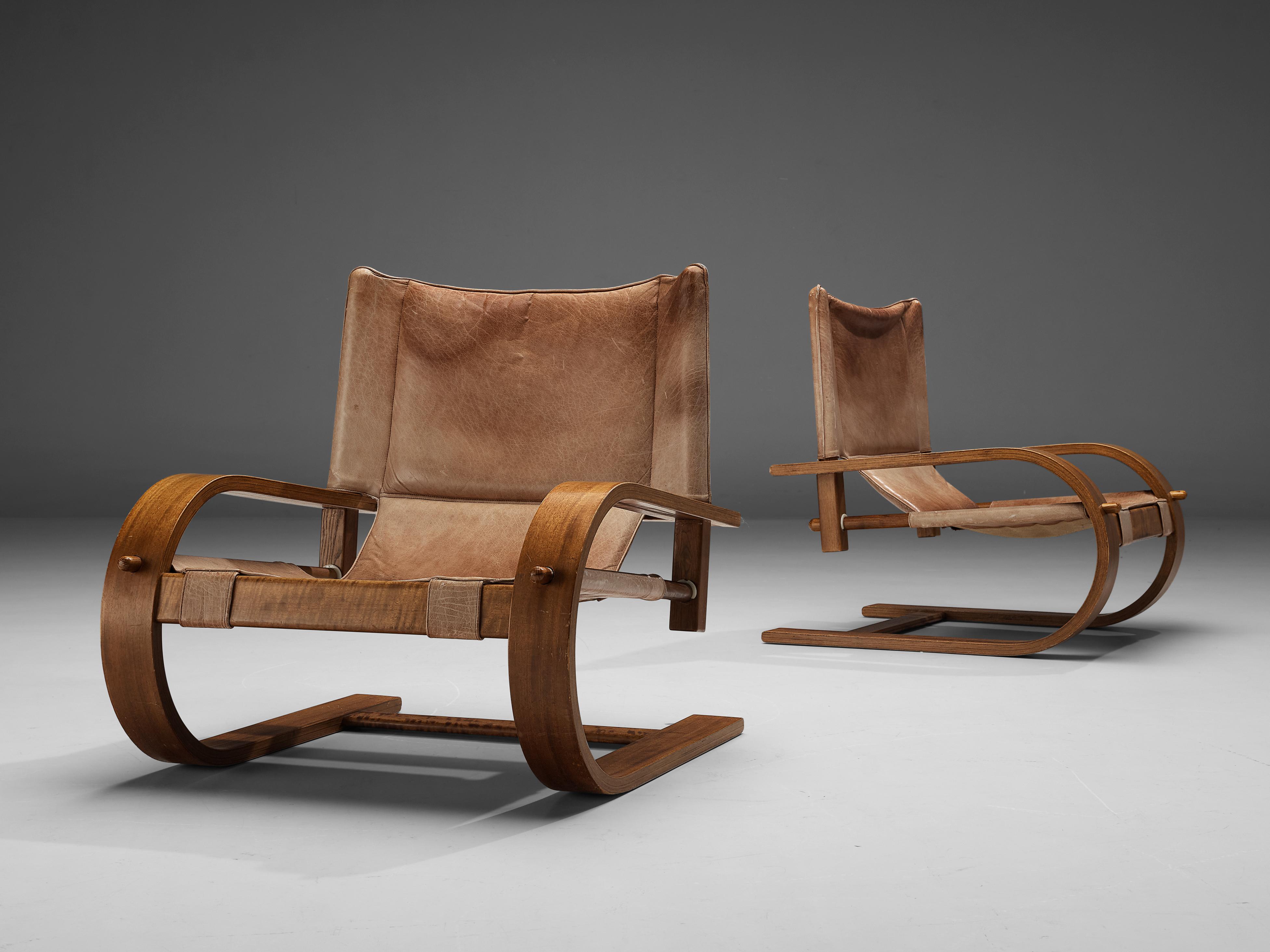 Mid-20th Century De Pas, D'Urbino and Lomazzi for Poltronova 'Scacciapensieri' Lounge Chairs