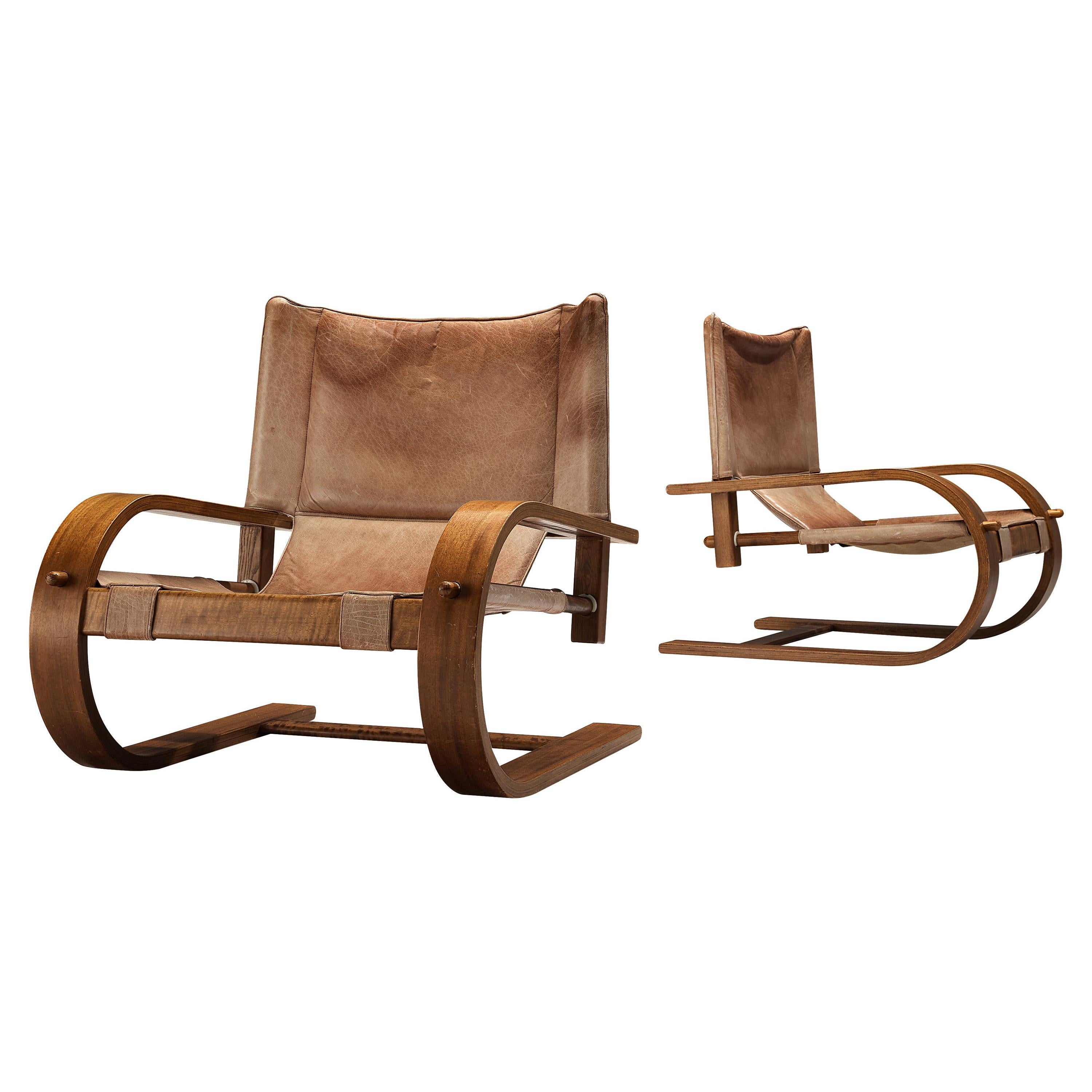 De Pas, D'Urbino and Lomazzi for Poltronova 'Scacciapensieri' Lounge Chairs