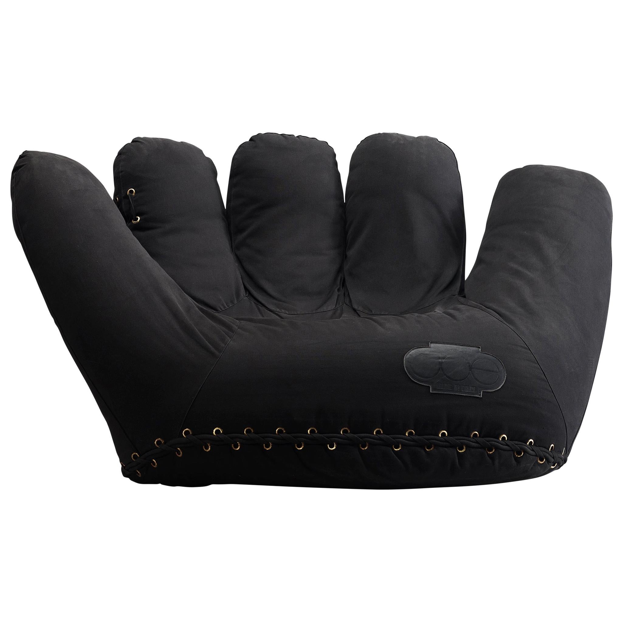 De Pas D'urbino and Lomazzi 'Joe Seat' in Black Fabric