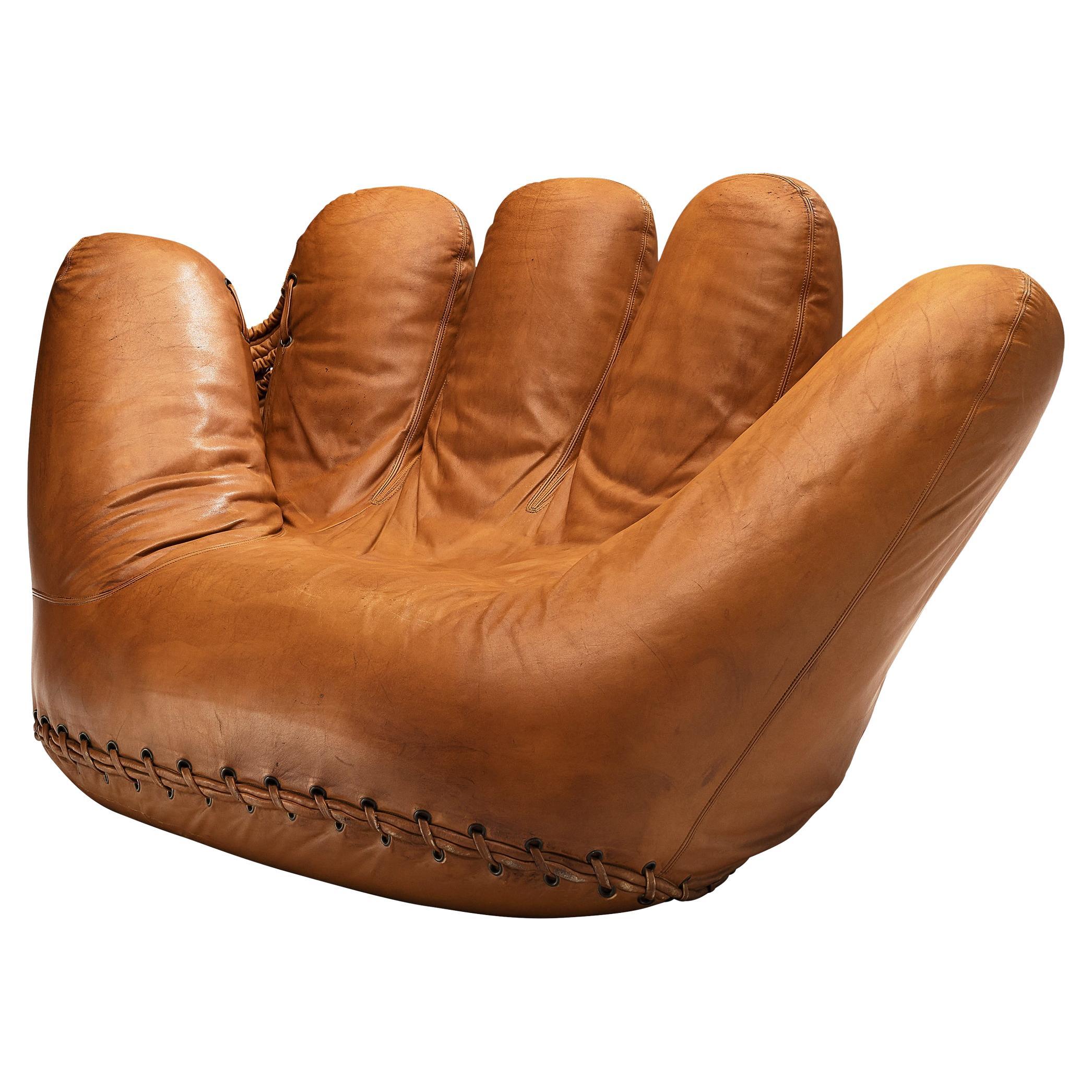 De Pas D'urbino and Lomazzi 'Joe Seat' in Cognac Leather 