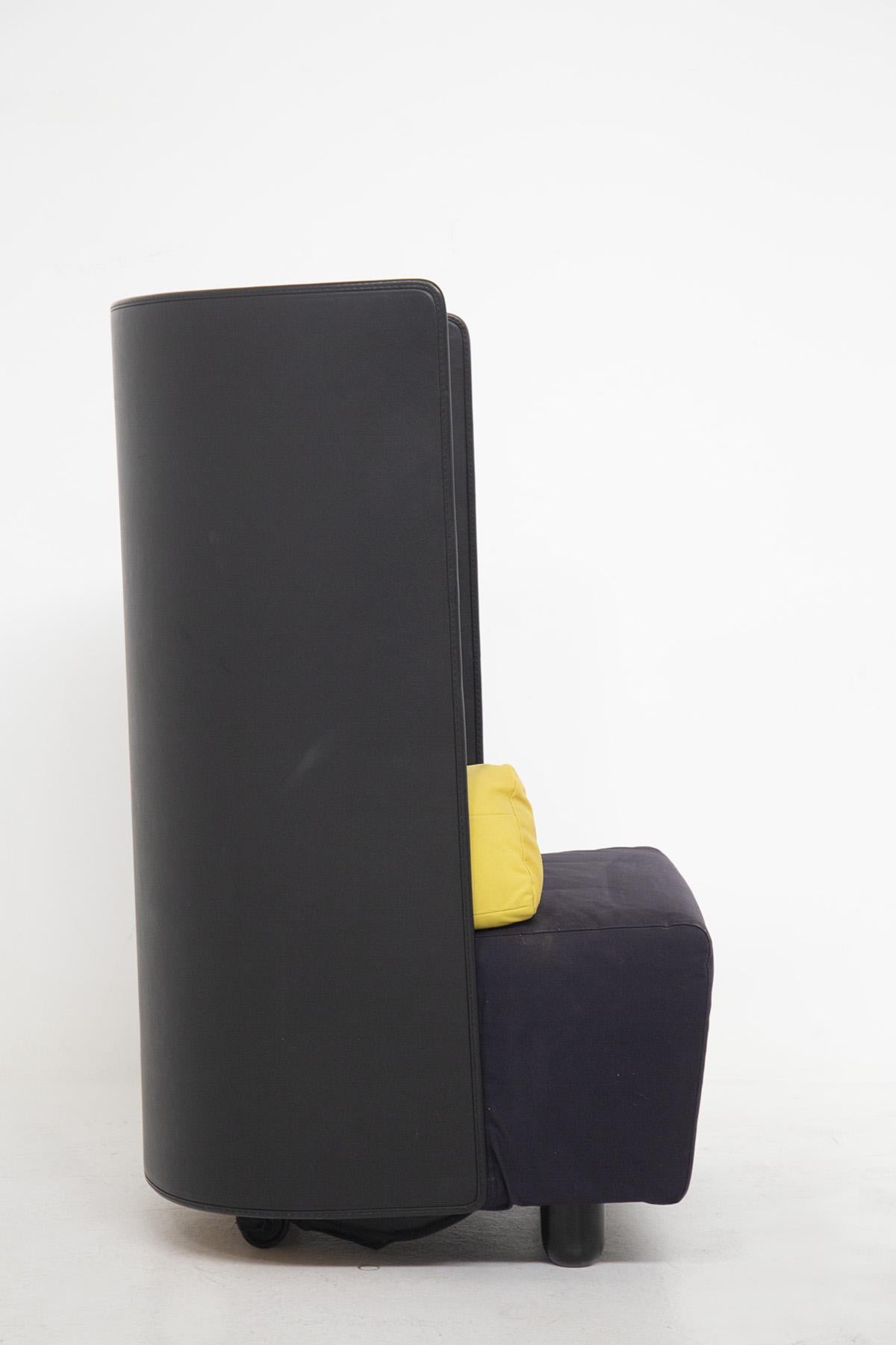 Schwarze und gelbe Sessel von De Pas, D'Urbino und Zanotta (Italienisch) im Angebot