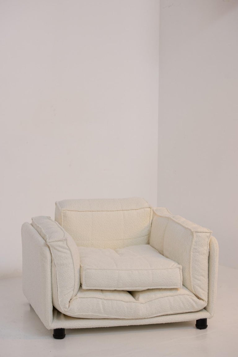 Mid-Century Modern De Pas, D'Urbino E Lomazzi Flap Armchair for BBB Bonaccina For Sale