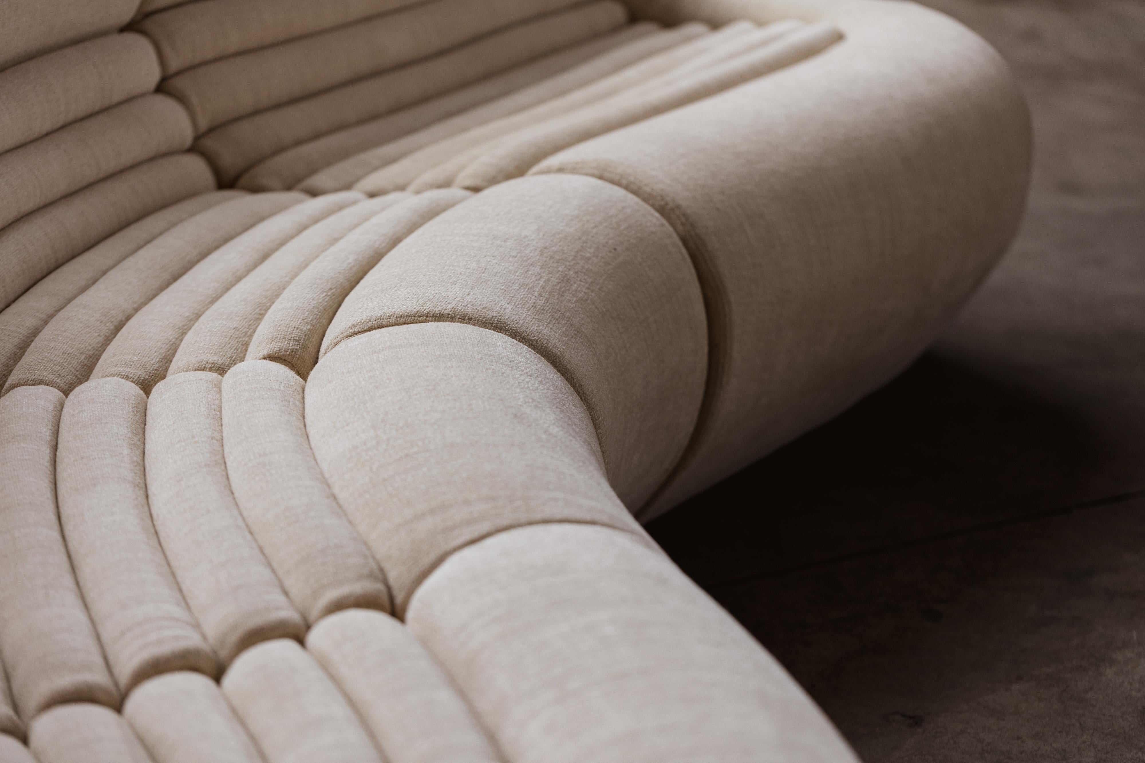 Velours De Pas, D'Urbino, Lomazzi Canapé Carrera pour BBB Bonacina, 1969, ensemble de 5 pièces en vente