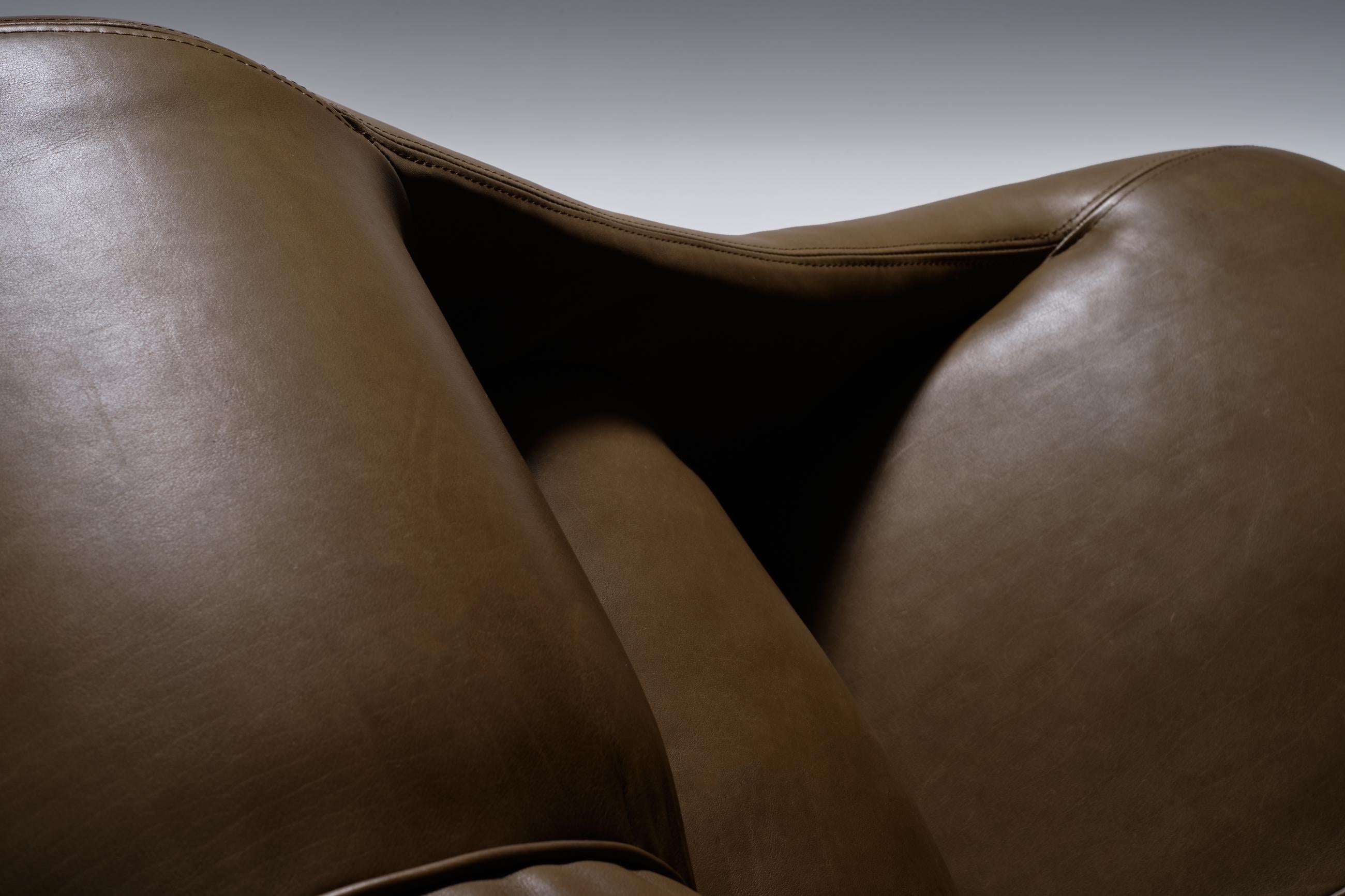 Leather De Pas, D’Urbino & Lomazzi ‘Cuingam’ Lounge chairs, Set of two