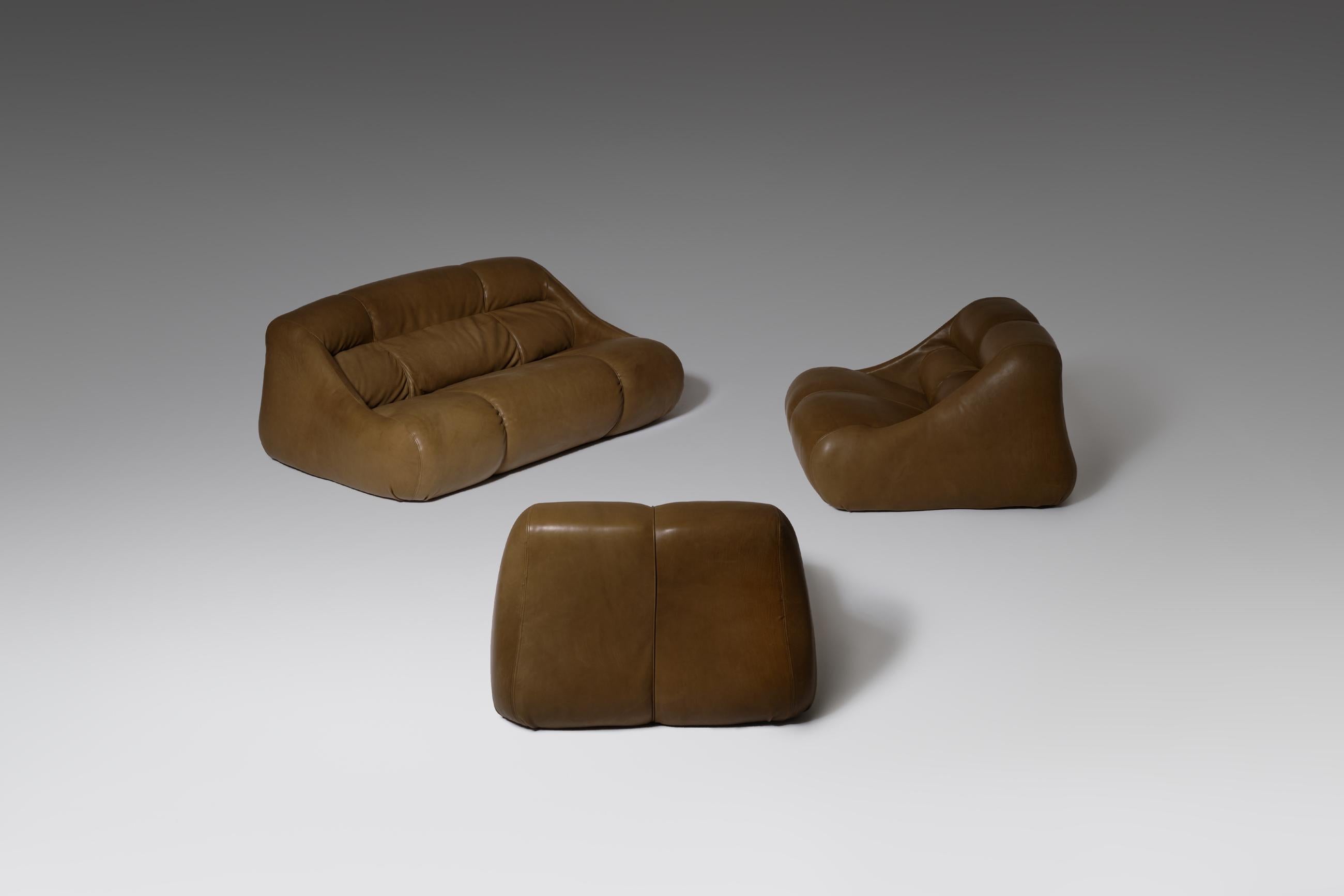 Leather De Pas D’Urbino & Lomazzi ‘Cuingam’ Sofa