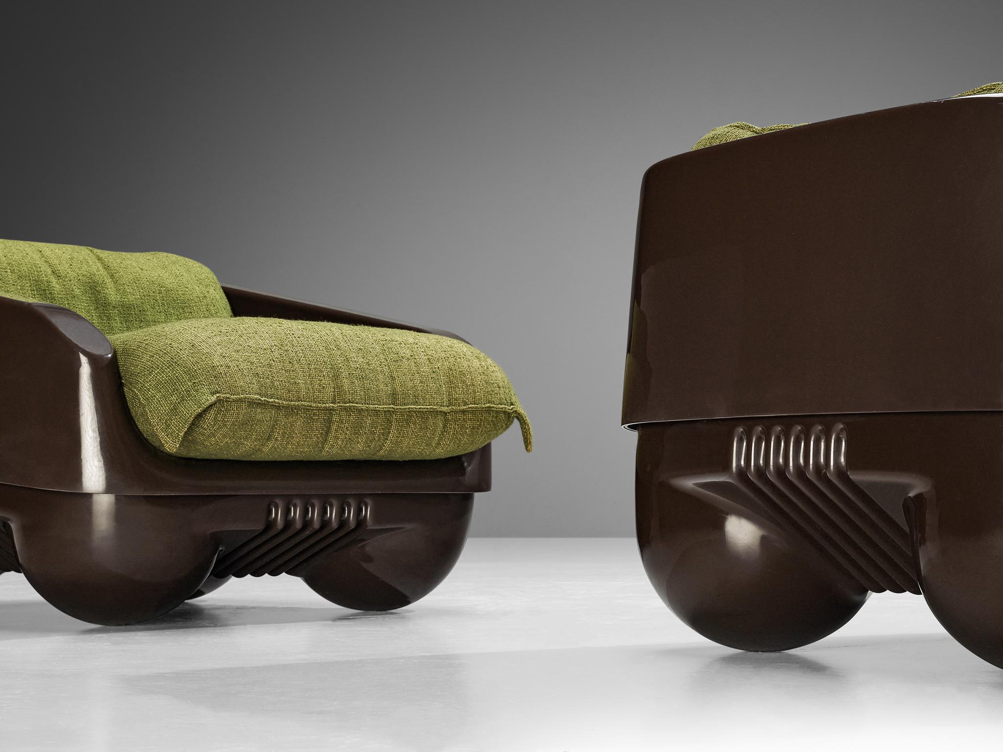 De Pas, D’Urbino & Lomazzi for Ampaglas Pair of 'Shaula' Lounge Chairs In Good Condition For Sale In Waalwijk, NL