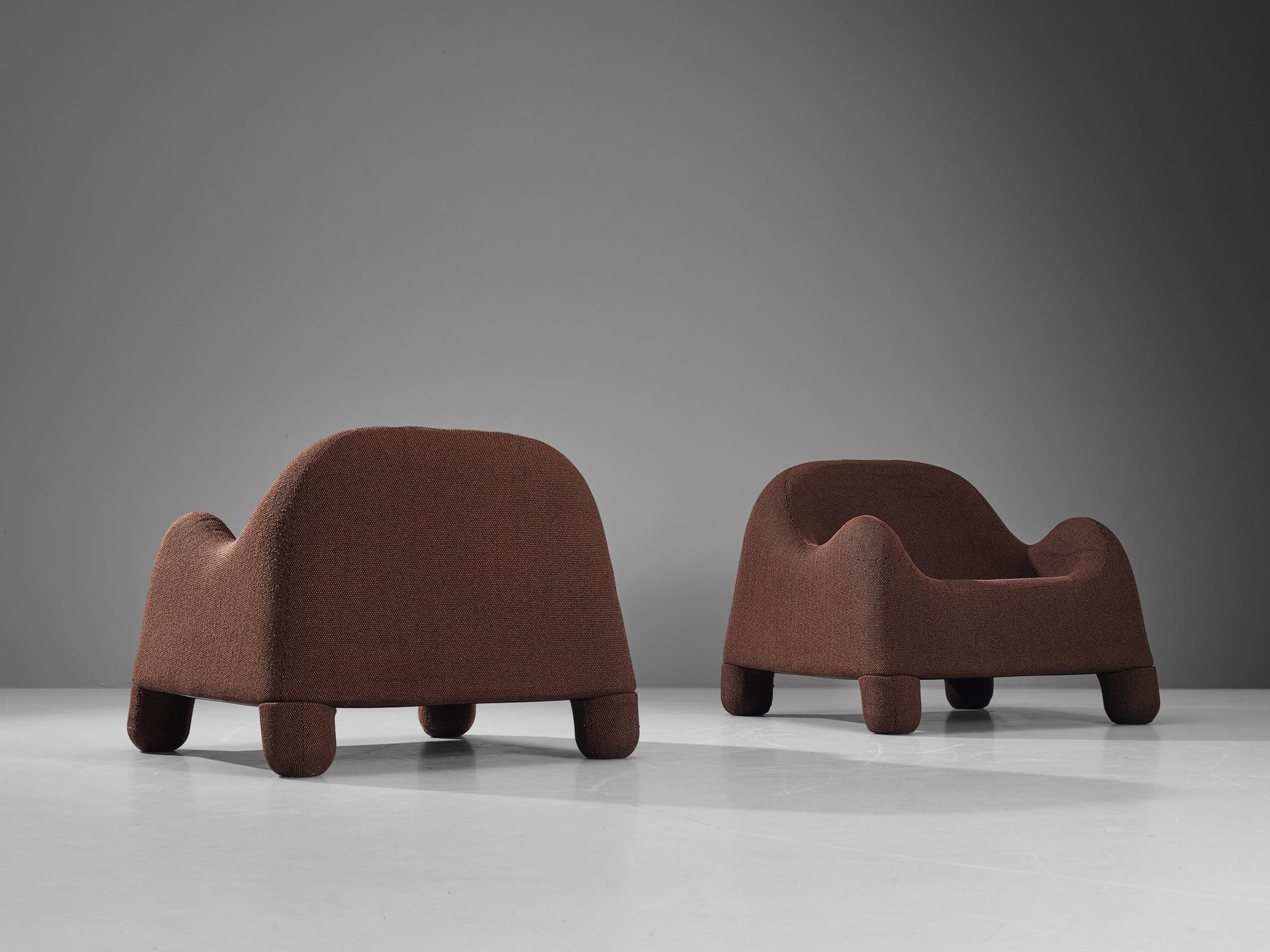 Mid-Century Modern De Pas, D’Urbino & Lomazzi for BBB Bonacchina 'Gomma' Pair of Lounge Chairs
