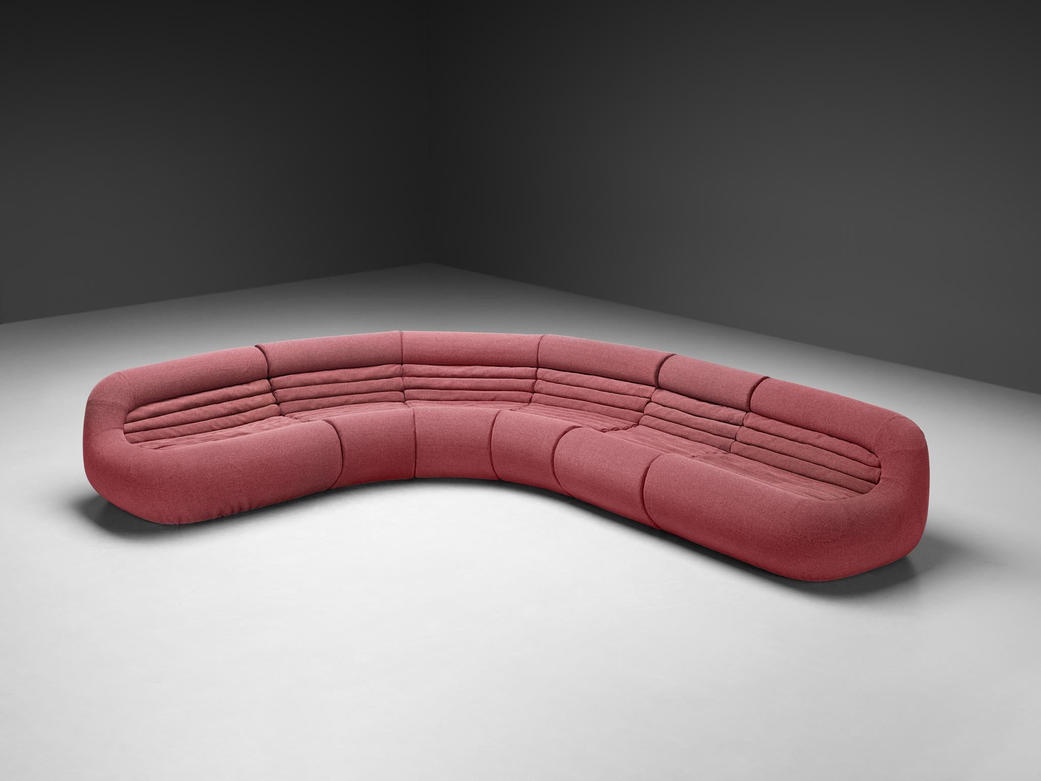 Mid-Century Modern De Pas, D'Urbino & Lomazzi for BBB Italia Large 'Carrera' Modular Sofa  For Sale