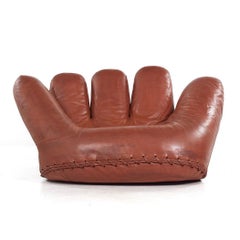 De Pas Durbino & Lomazzi para Poltronova Silla de cuero MCM Joe Baseball Glove