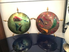 De Poli/Gio’ Ponti Stile Sconces Brass Enameled Copper, 1955, Italy