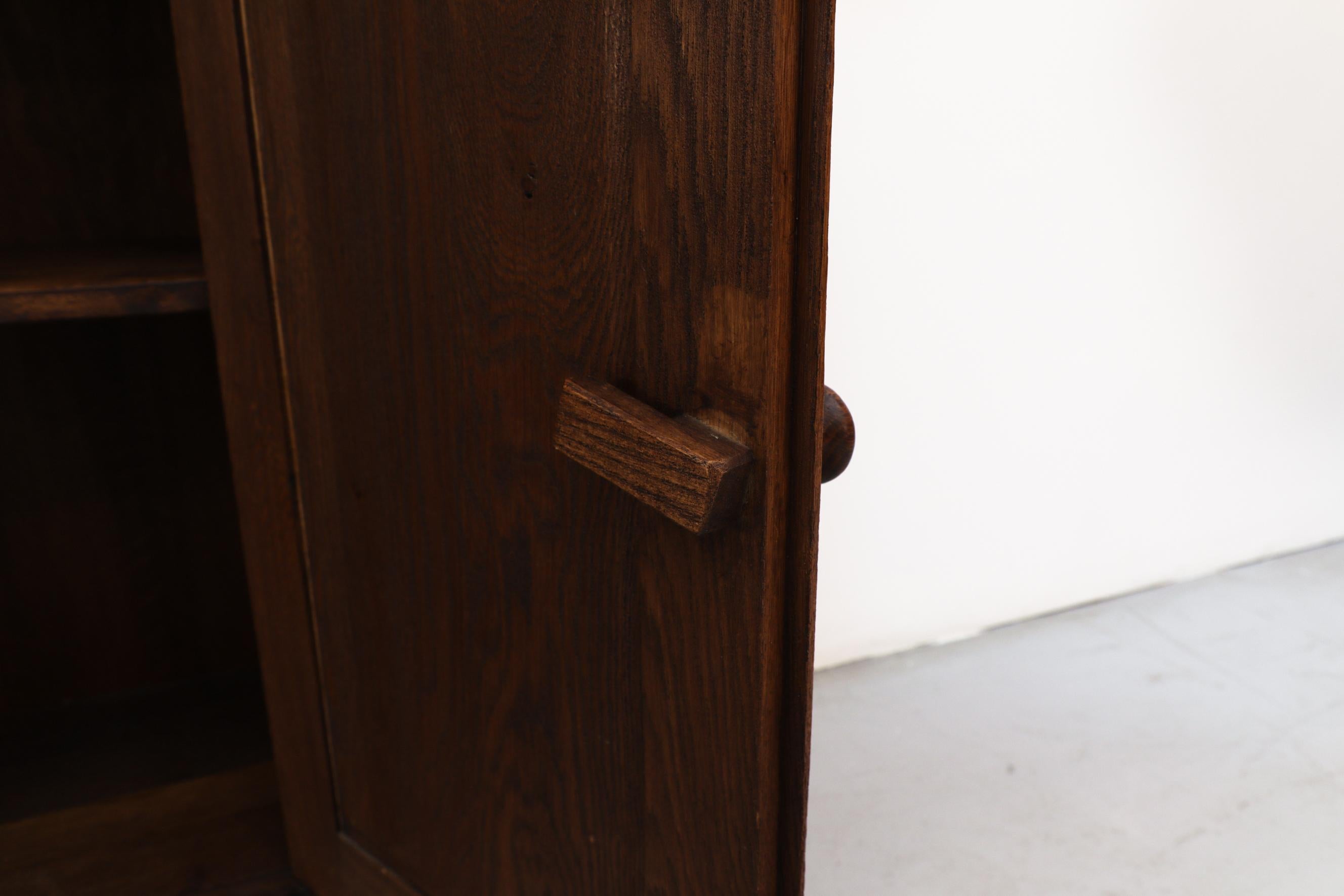 De Puydt Brutalist Oak Book Shelf with Lower Cabinet 7