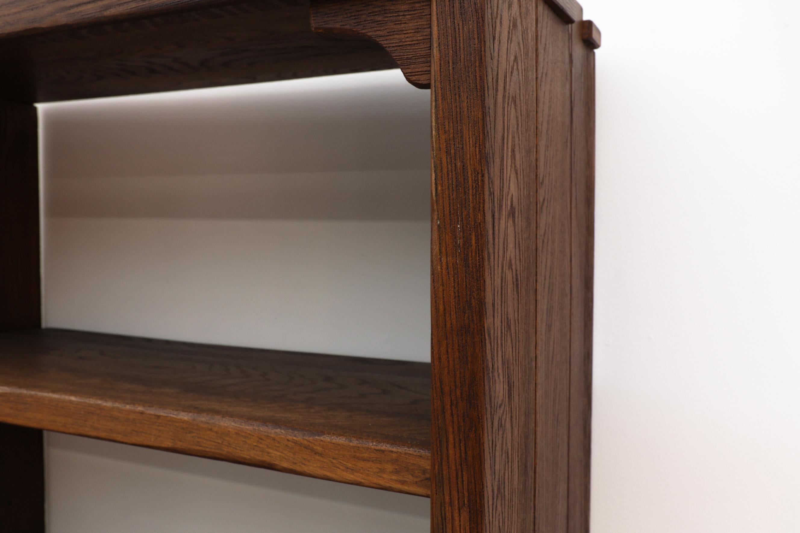 De Puydt Brutalist Oak Book Shelf with Lower Cabinet 12