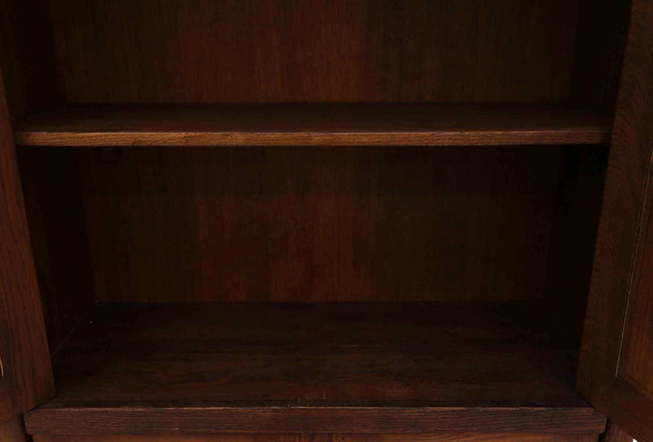 De Puydt: Brutalist Solid Oak Cabinet with Upper and Lower Double Doors 7