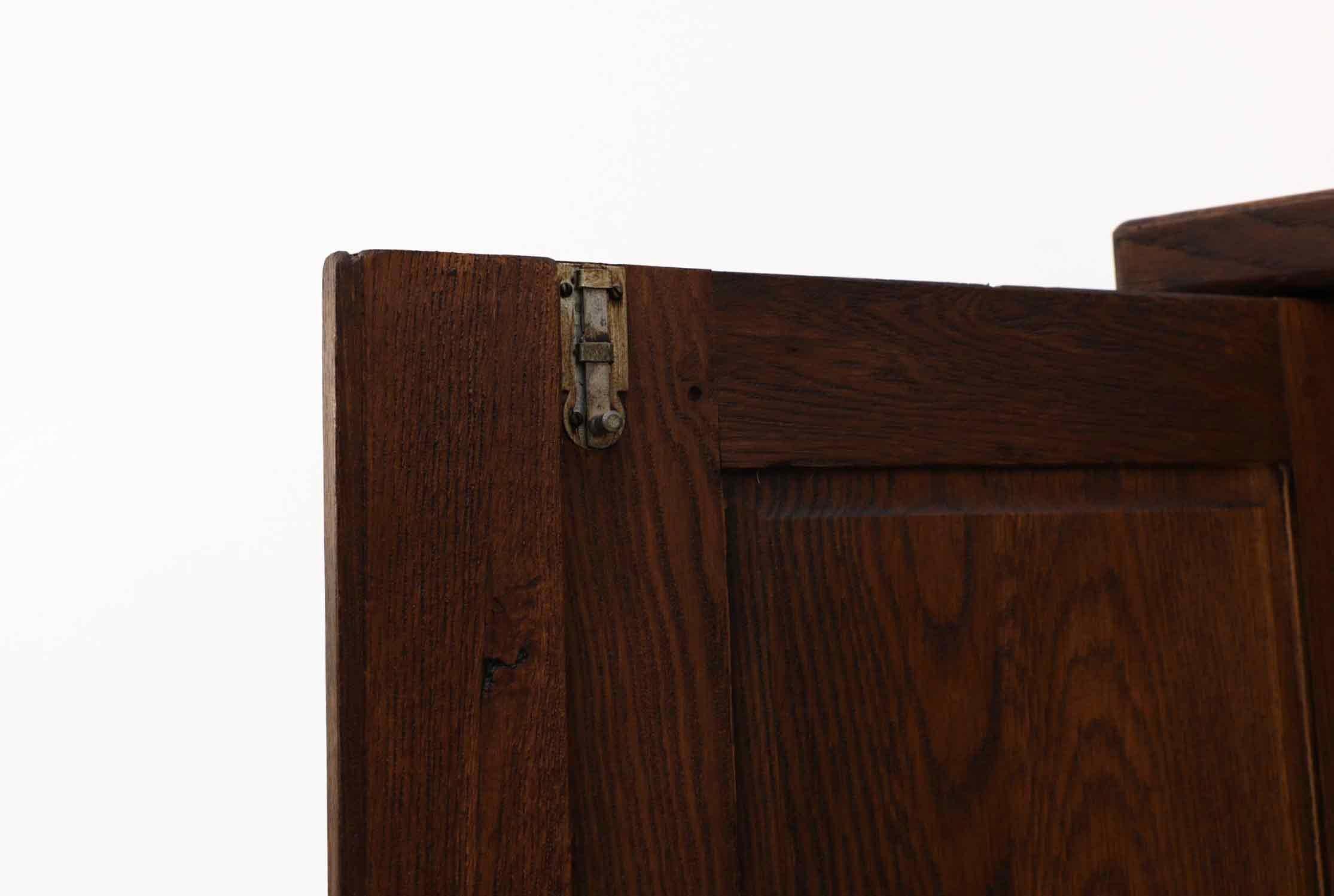 De Puydt: Brutalist Solid Oak Cabinet with Upper and Lower Double Doors 13
